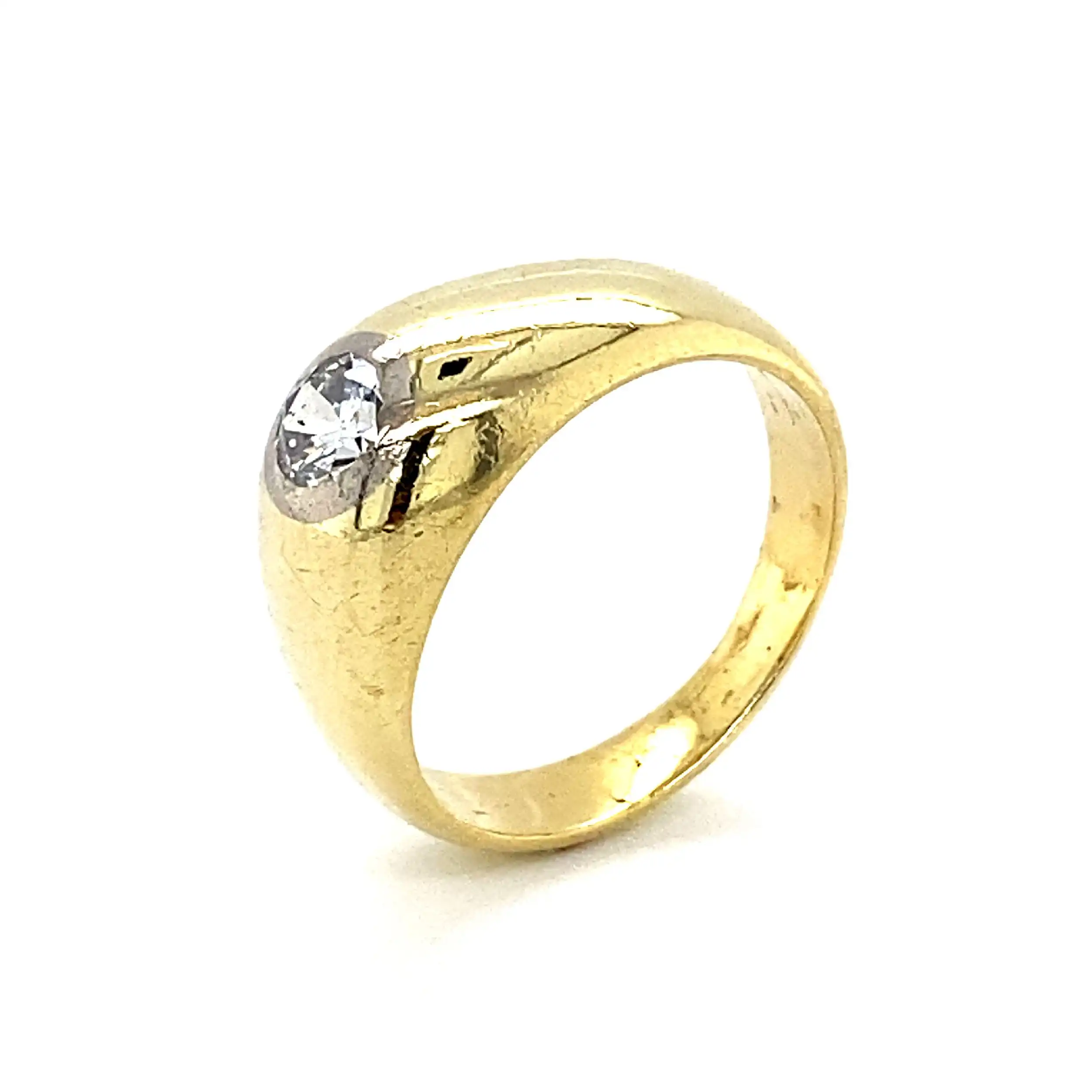 Ring Bicolor mit Brillant Ring Bicolor mit Brillant