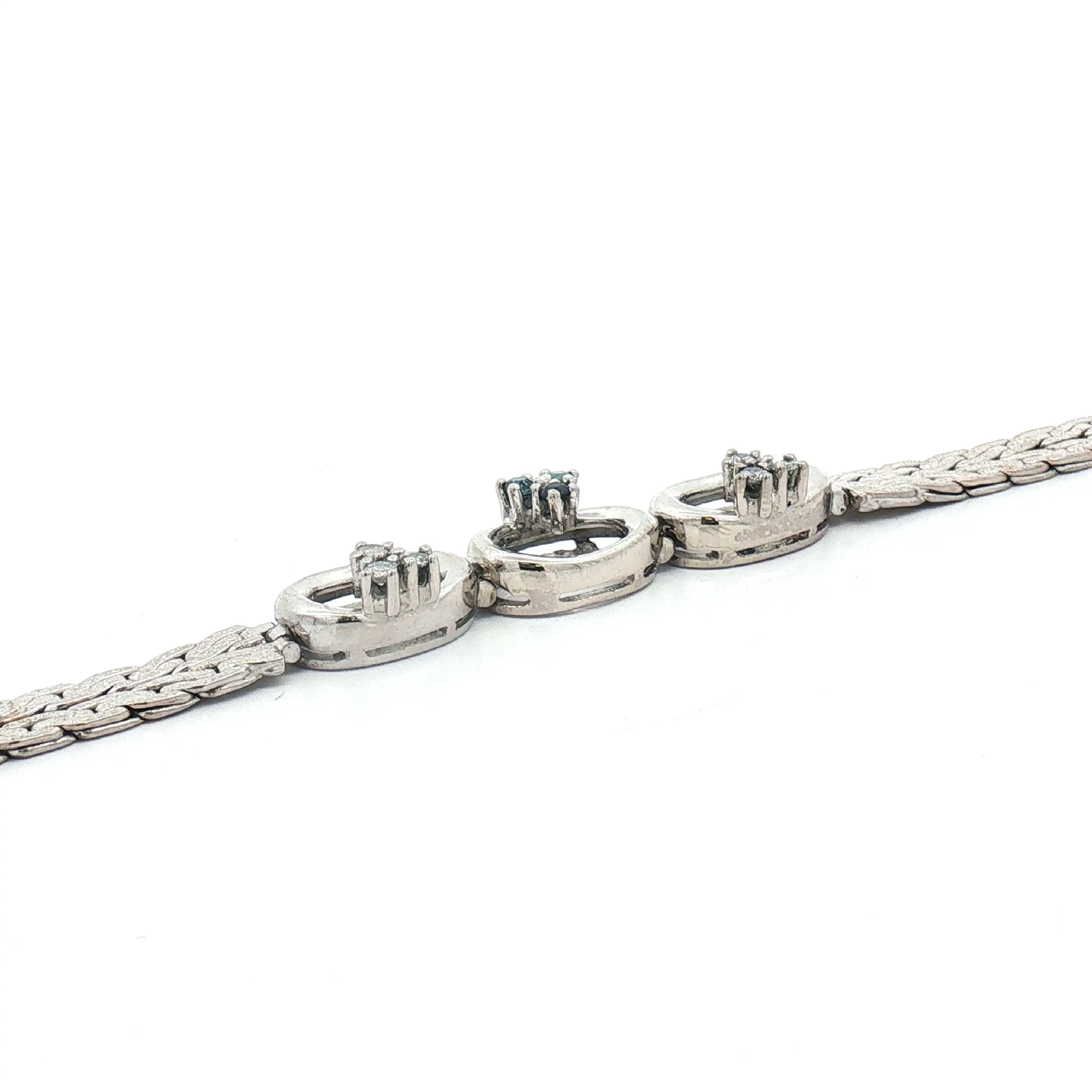 Armband Weißgold mit Saphir und Brillanten