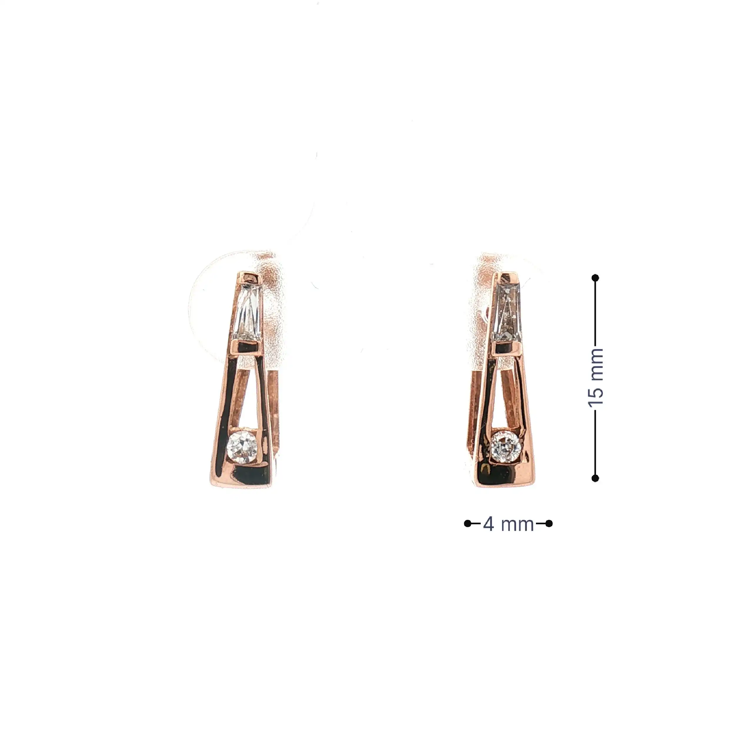 Ohrringe Rotgold mit Zirkonia Ohrringe Rotgold mit Zirkonia