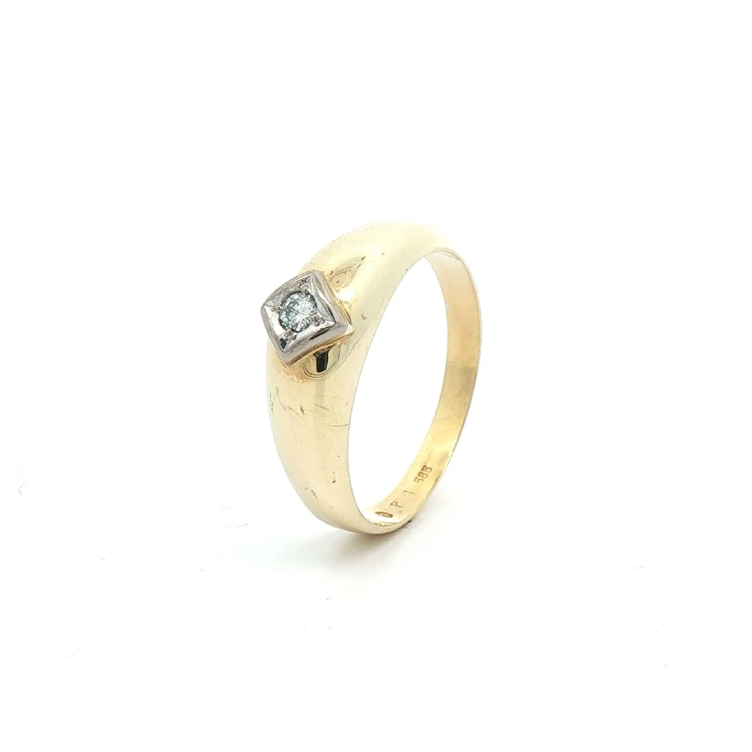 Ring Bicolor mit Brillant Ring Bicolor mit Brillant