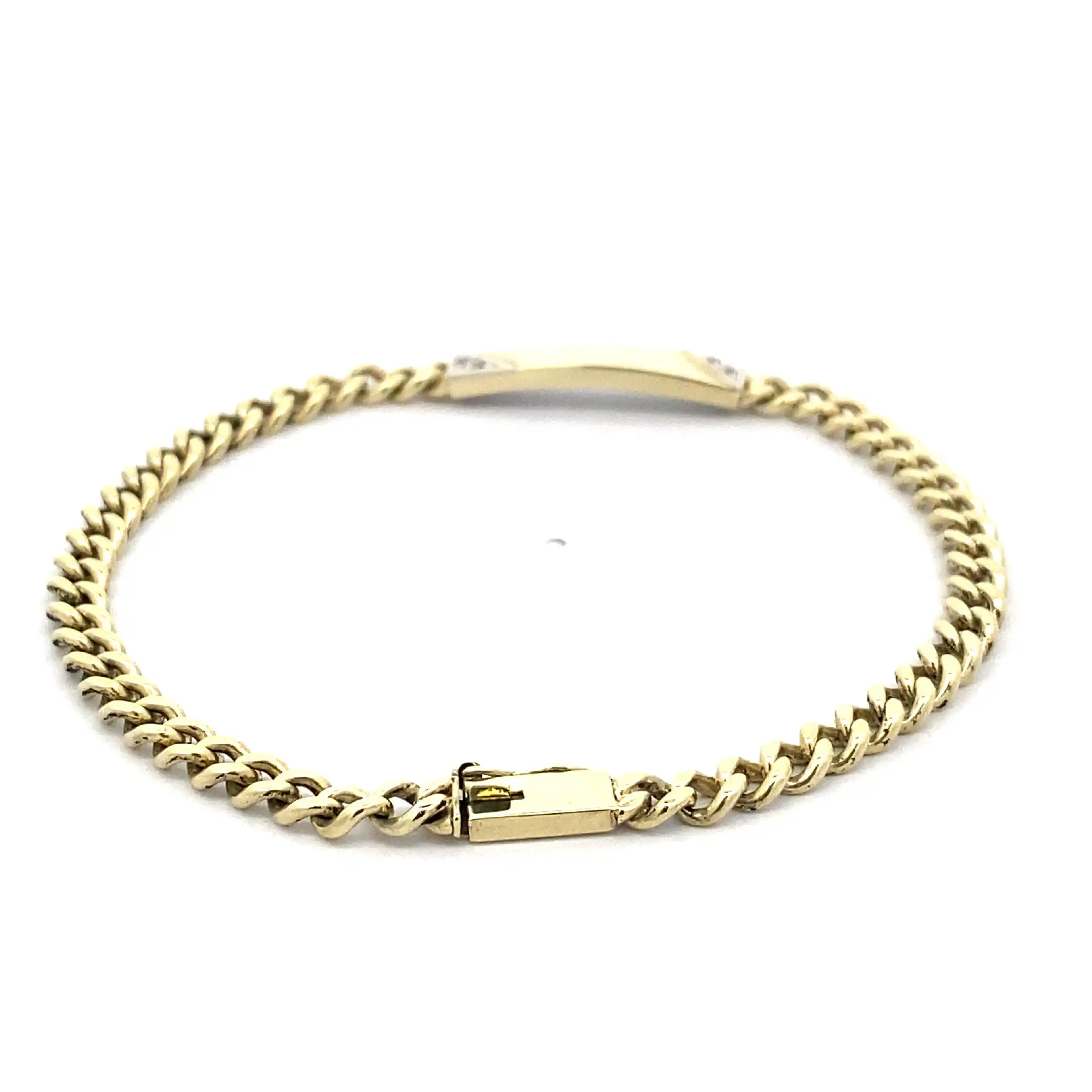 ID Armband Gelbgold mit Diamanten ID Armband Gelbgold mit Diamanten