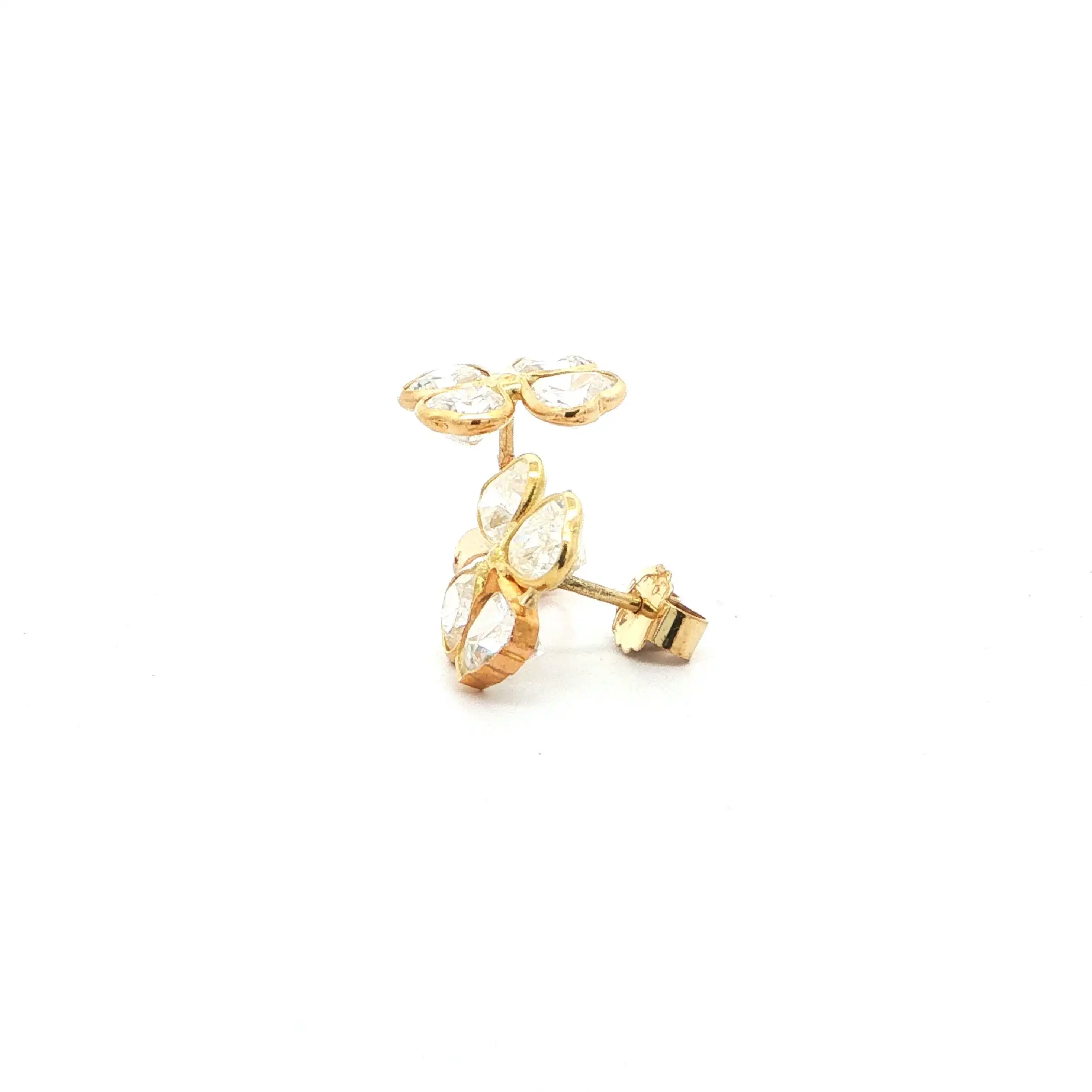 Ohrstecker Gelbgold mit Zirkonia
