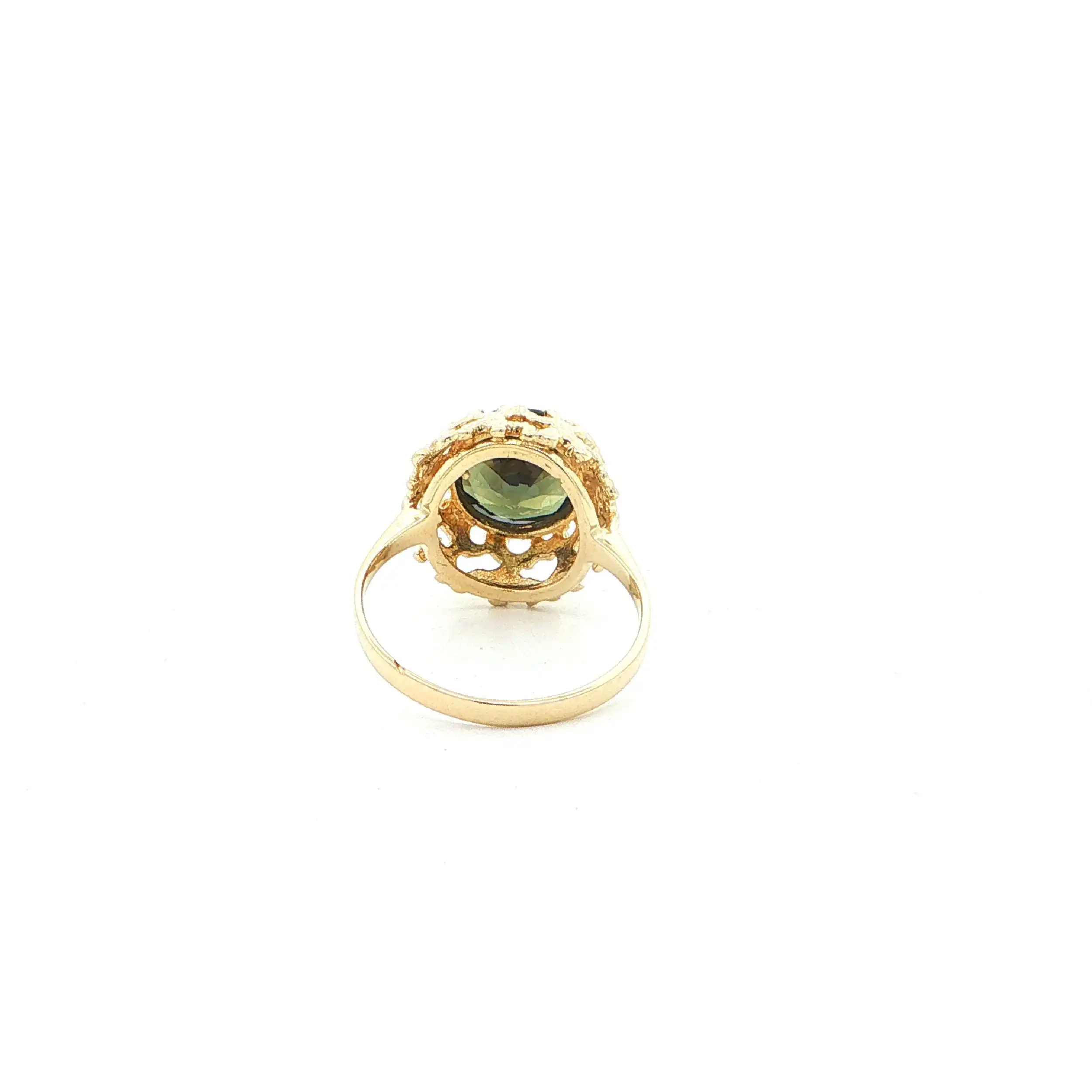 Ring Gelbgold mit Grossular Ring Gelbgold mit Grossular