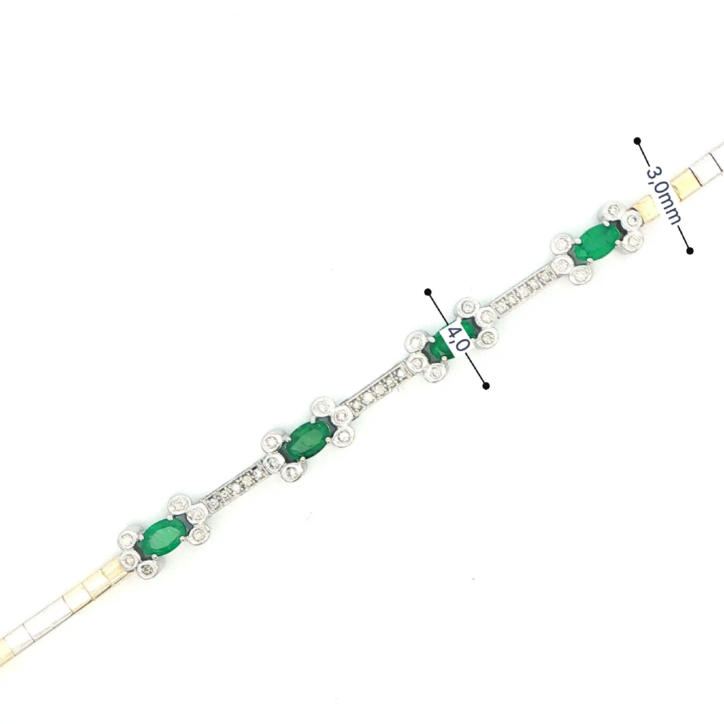 Armband Bicolor mit Brillanten und Smaragden Armband Bicolor mit Brillanten und Smaragden