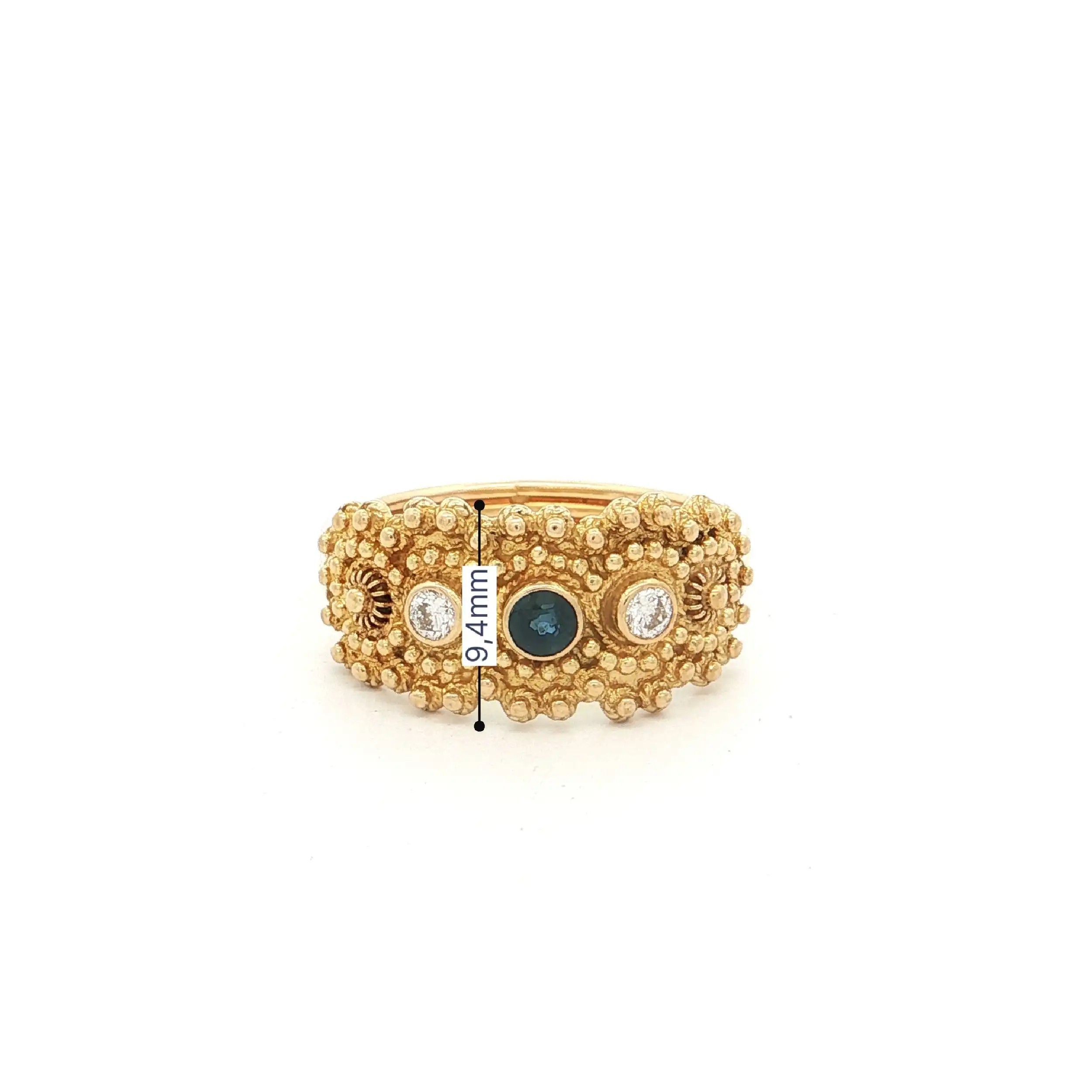 Ring Gelbgold mit Saphir und Brillanten Ring Gelbgold mit Saphir und Brillanten