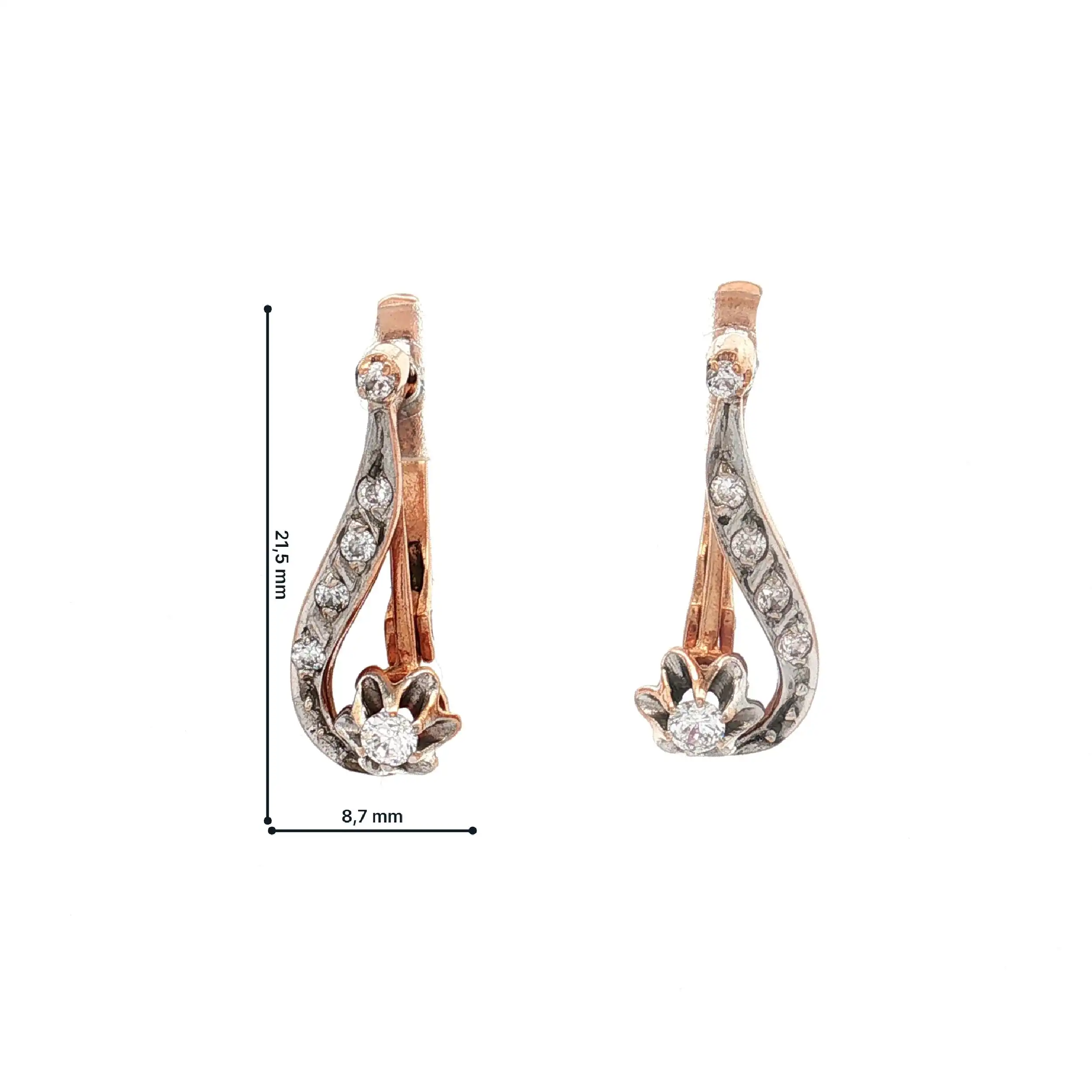 Ohrringe Bicolor mit Zirkonia