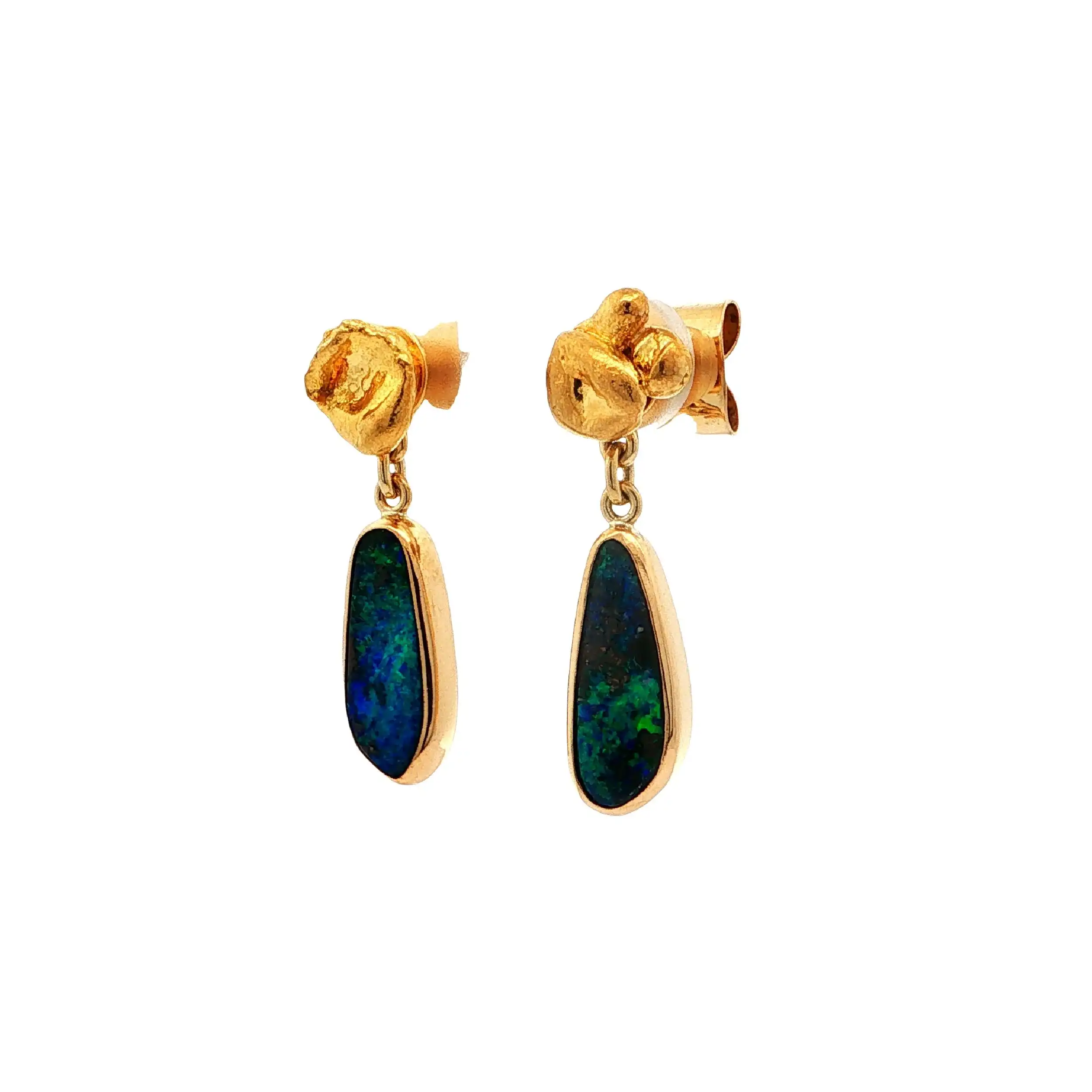Ohrstecker Gelbgold mit Opaldoubletten Ohrstecker Gelbgold mit Opaldoubletten