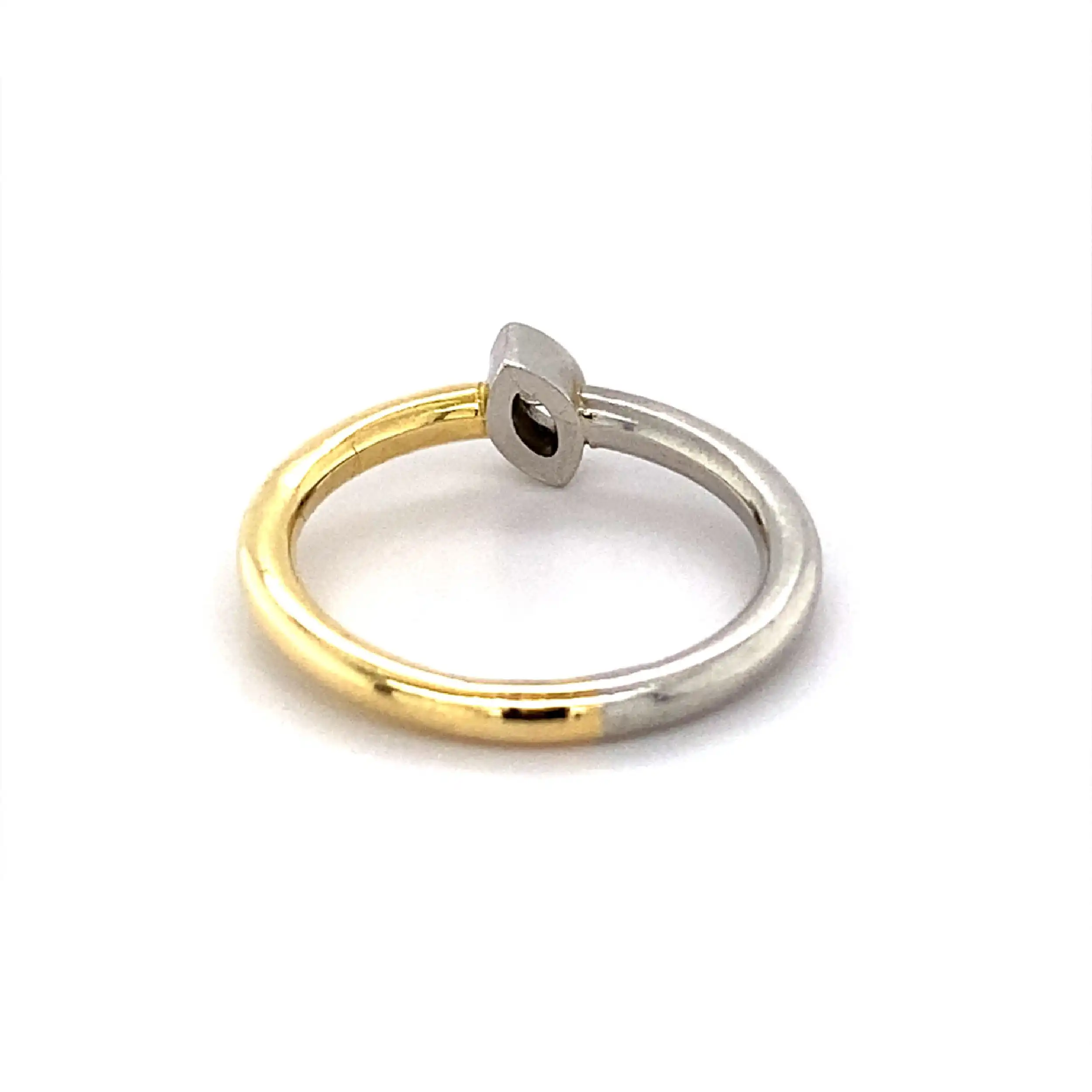 Ring Bicolor Gold/Platin mit Brillant Ring Bicolor Gold/Platin mit Brillant