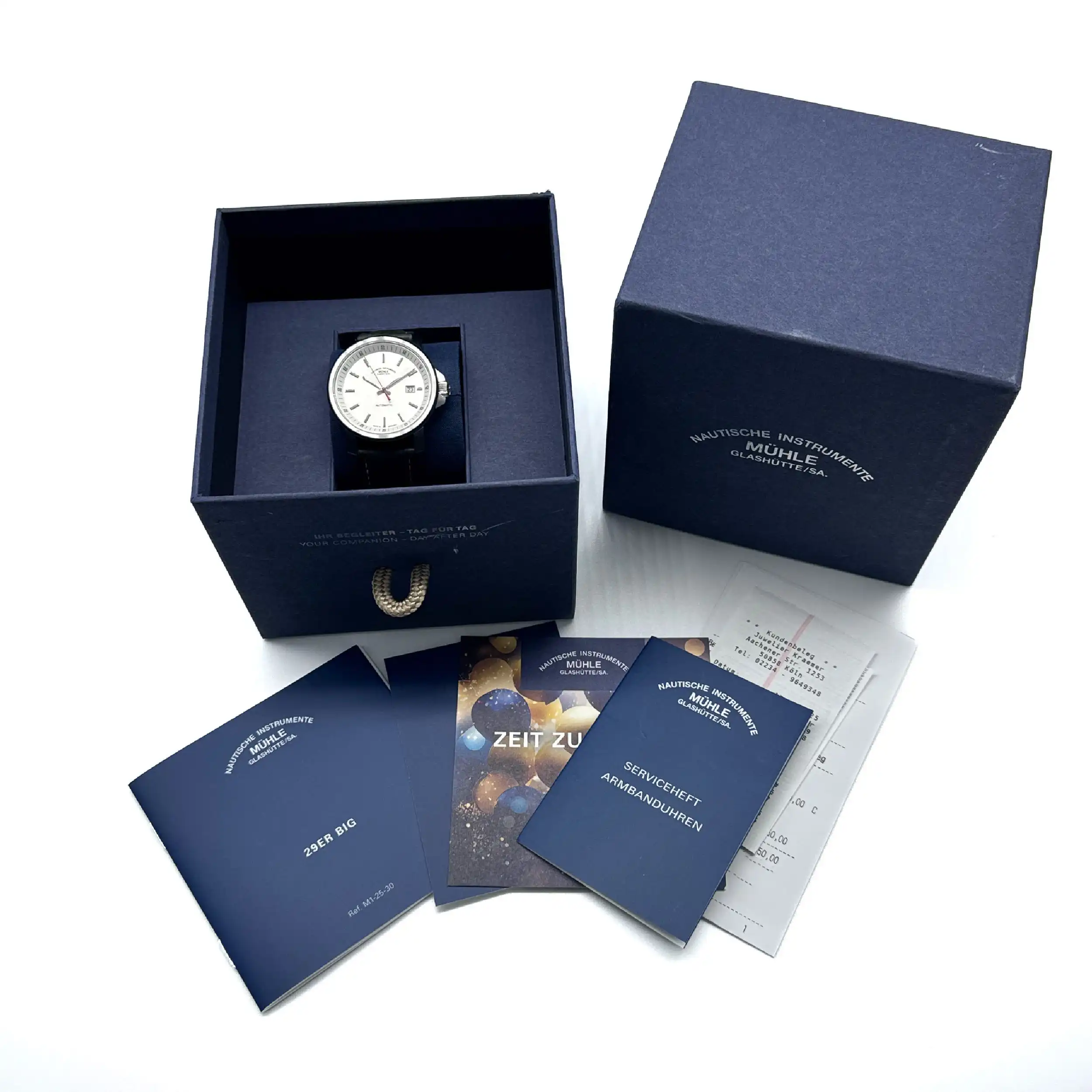 Herrenuhr Glashütte Mühle M1-25-31-lb mit Box und Papiere
