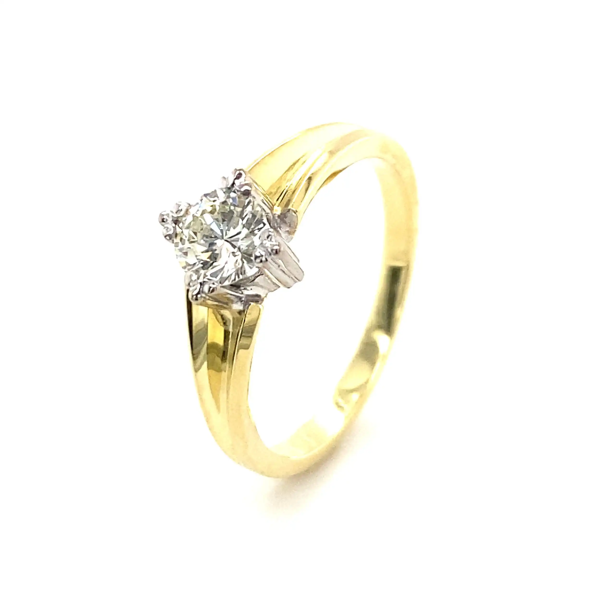 Solitärring Gelbgold mit Brillant