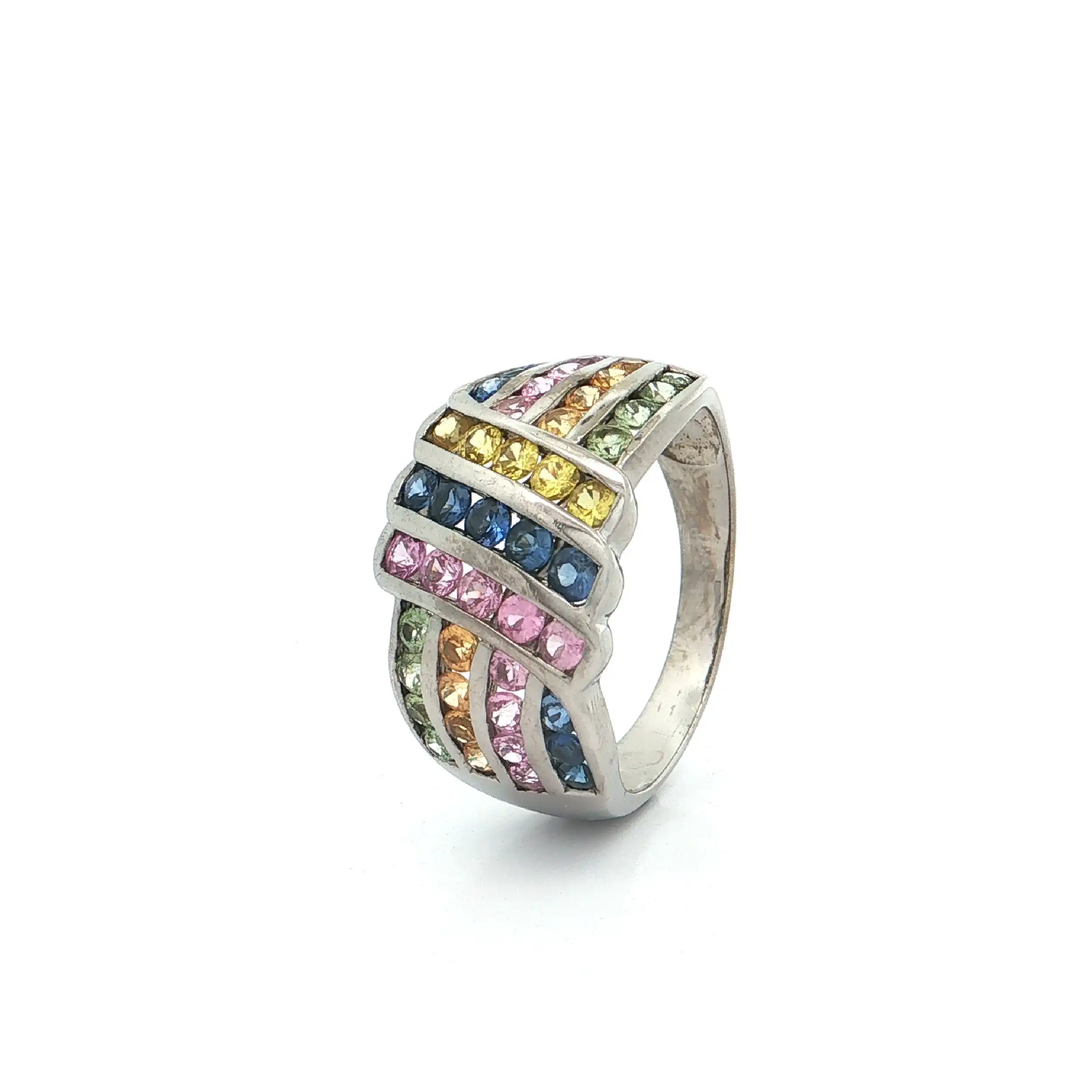 Ring Weißgold mit Saphiren Ring Weißgold mit Saphiren