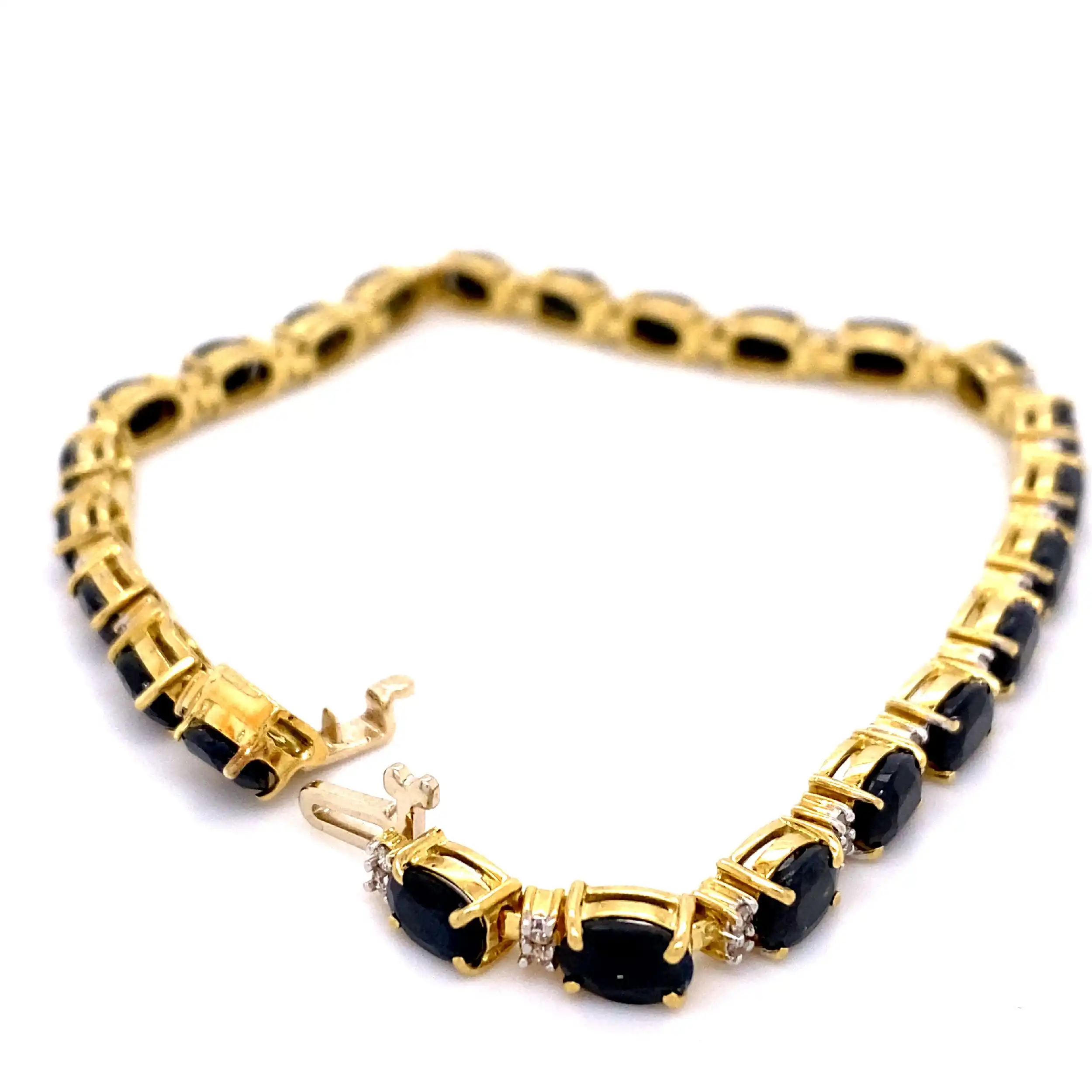 Armband Gelbgold mit Saphiren, Brillanten und EPL Expertise Armband Gelbgold mit Saphiren, Brillanten und EPL Expertise