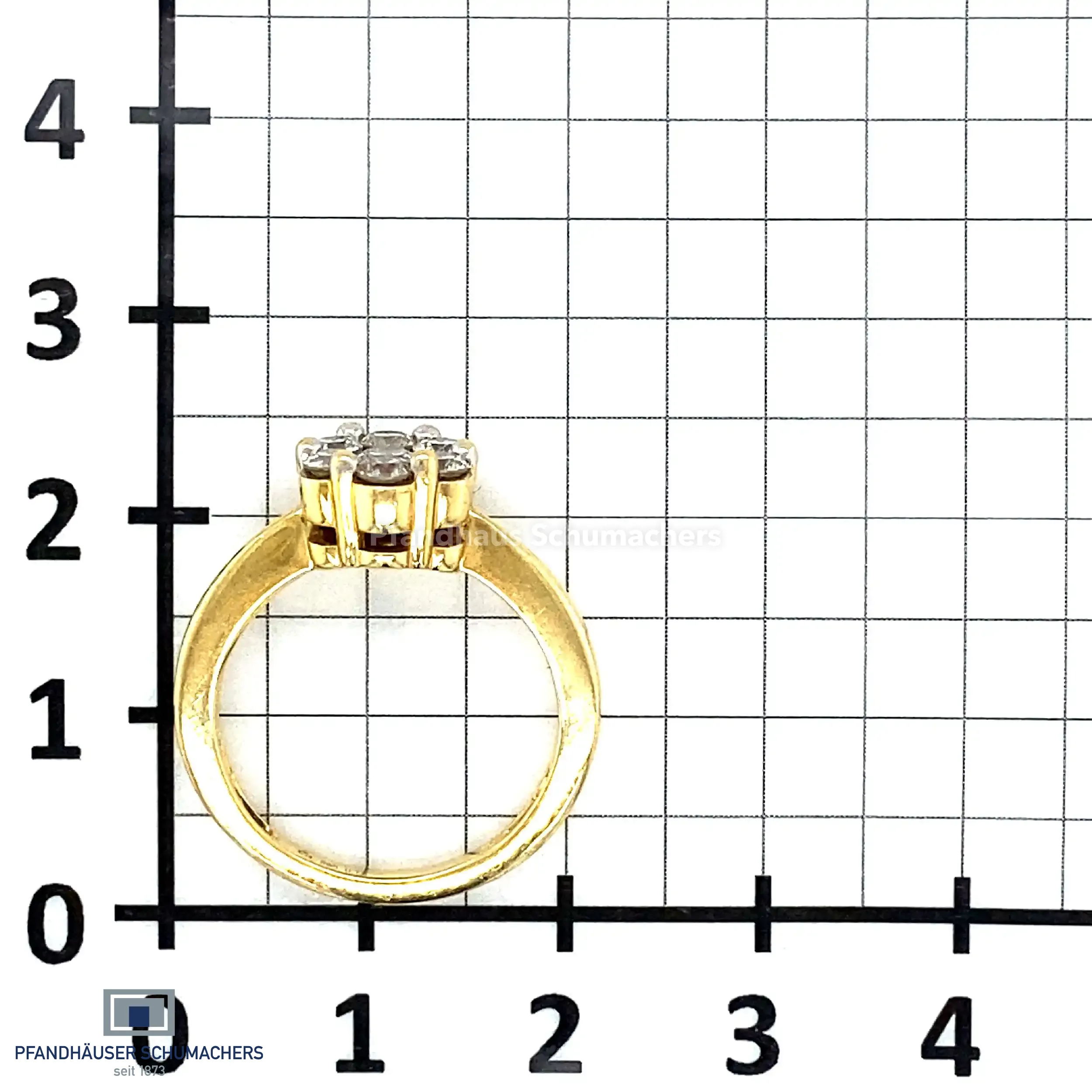 Ring Gelbgold mit Brillanten mit 0,75ct graviert
