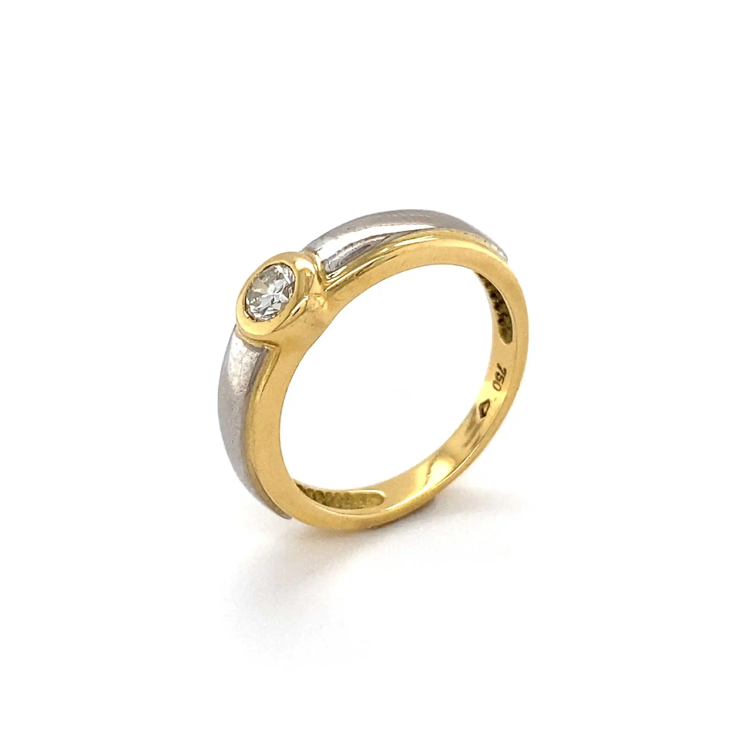 Ring Bicolor mit Brillant