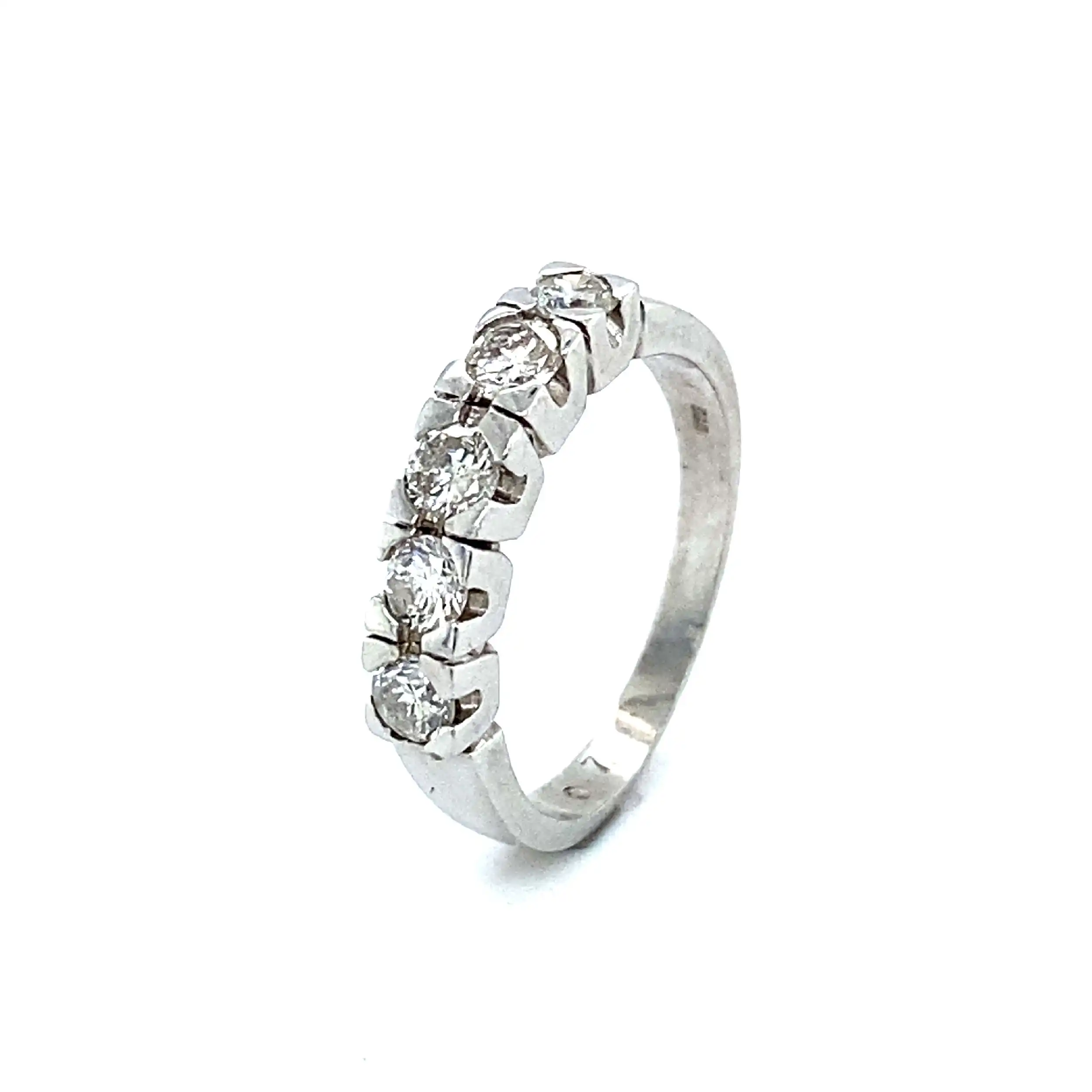 Ring Weißgold mit Brillanten, graviert mit 0,75ct Ring Weißgold mit Brillanten, graviert mit 0,75ct