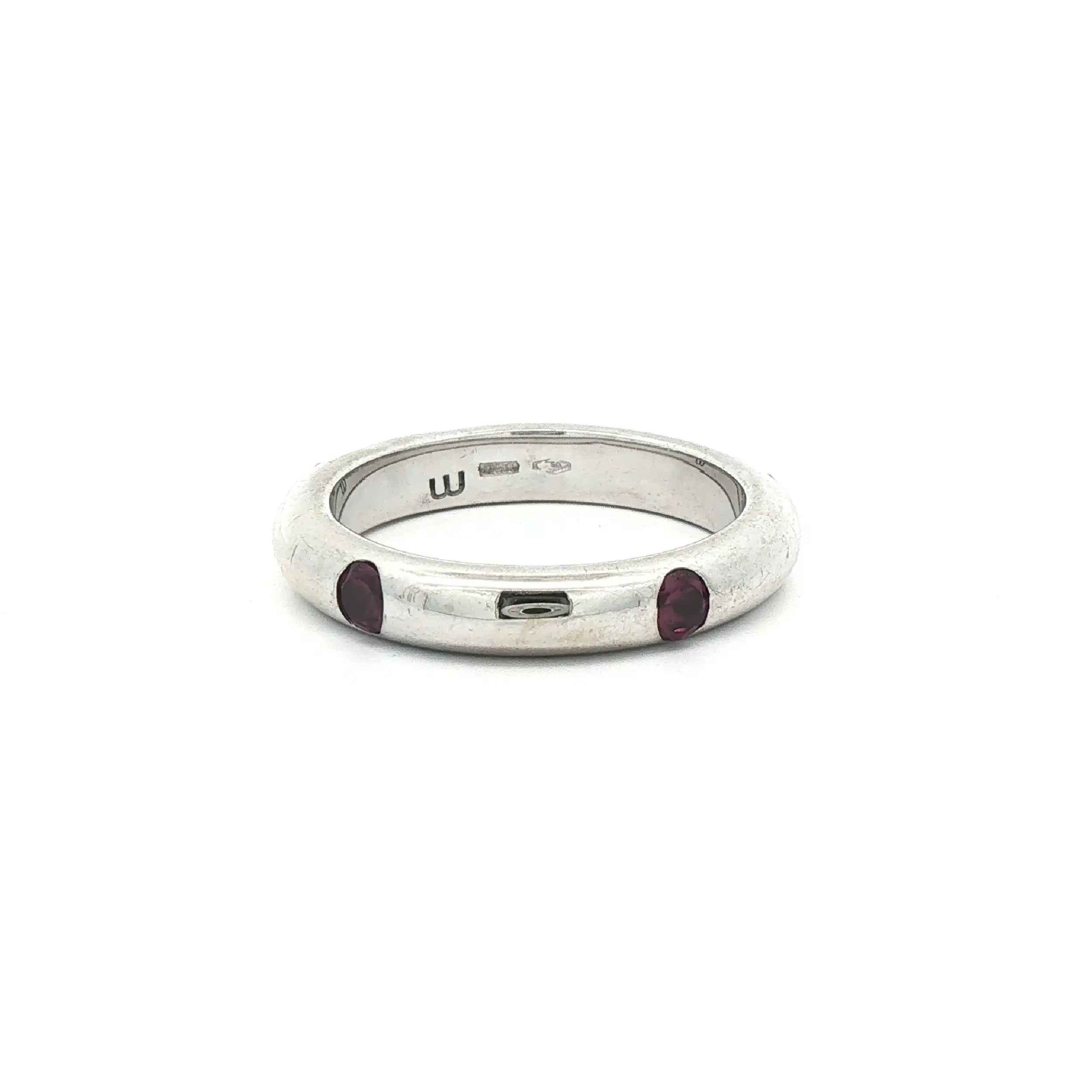 Ring Weißgold "Wempe" mit lila Steinen Ring Weißgold "Wempe" mit lila Steinen
