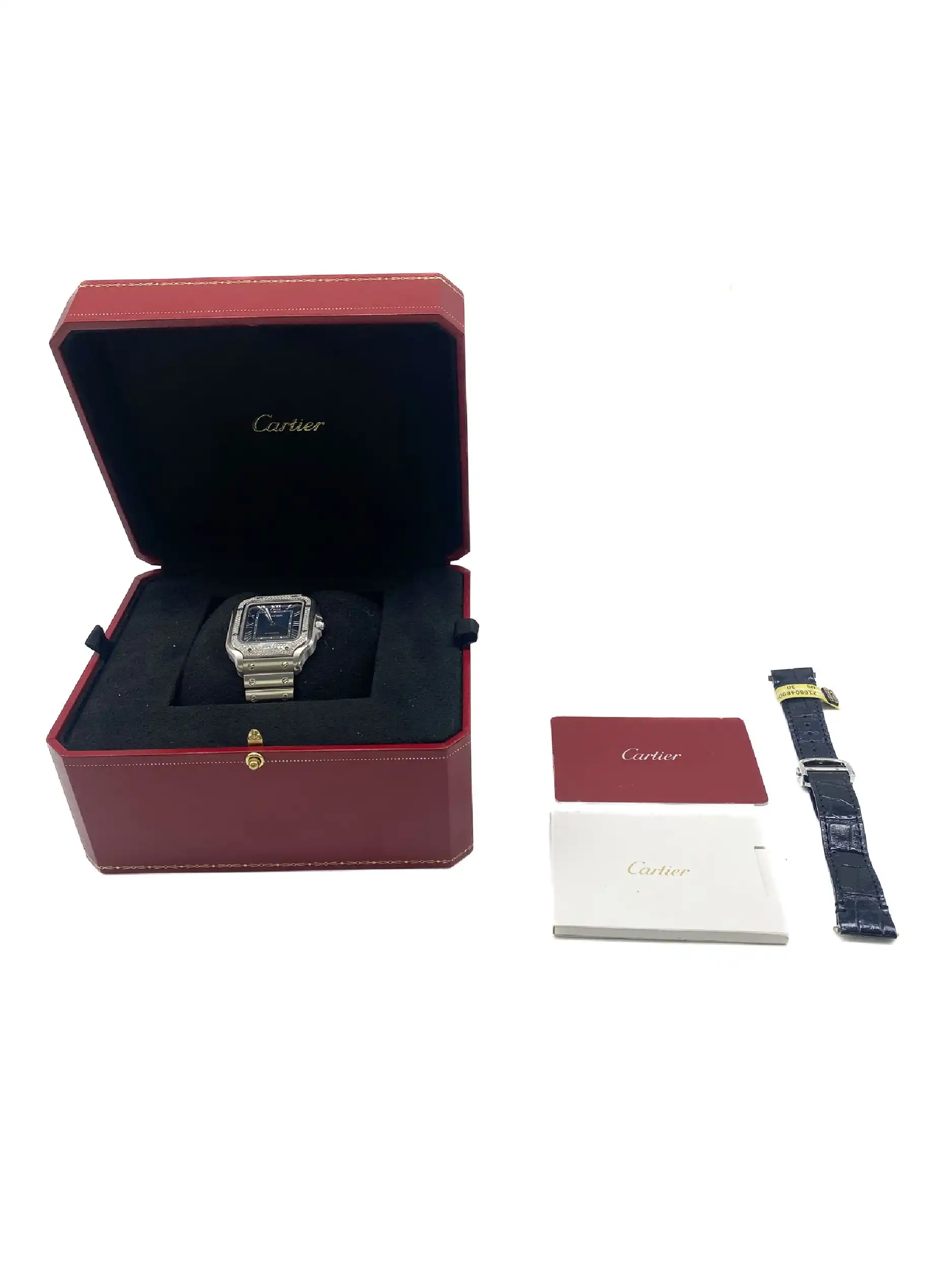 Herrenuhr Cartier Santos Medium Brillanten Herrenuhr Cartier Santos Medium Brillanten