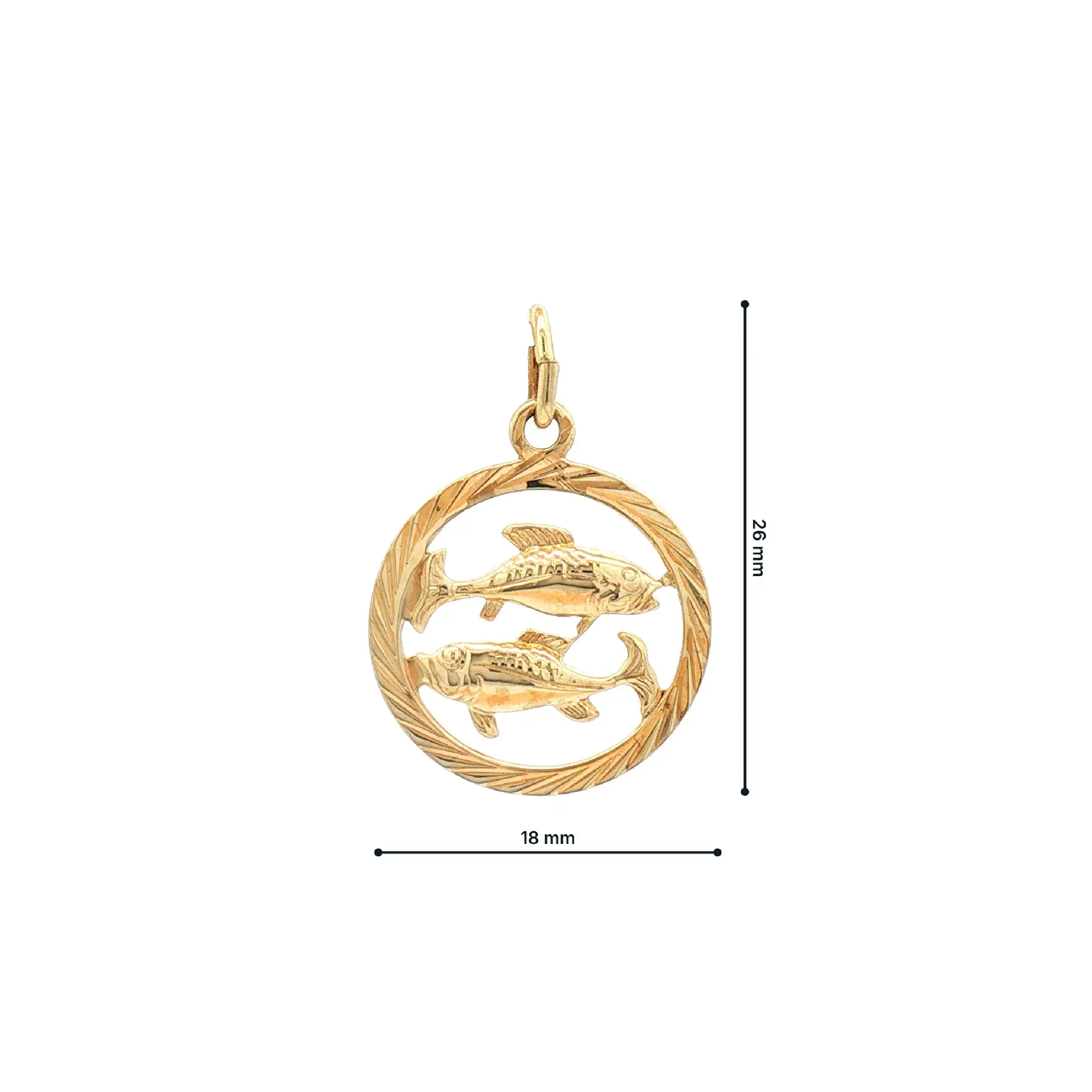 Anhänger Gelbgold Fische