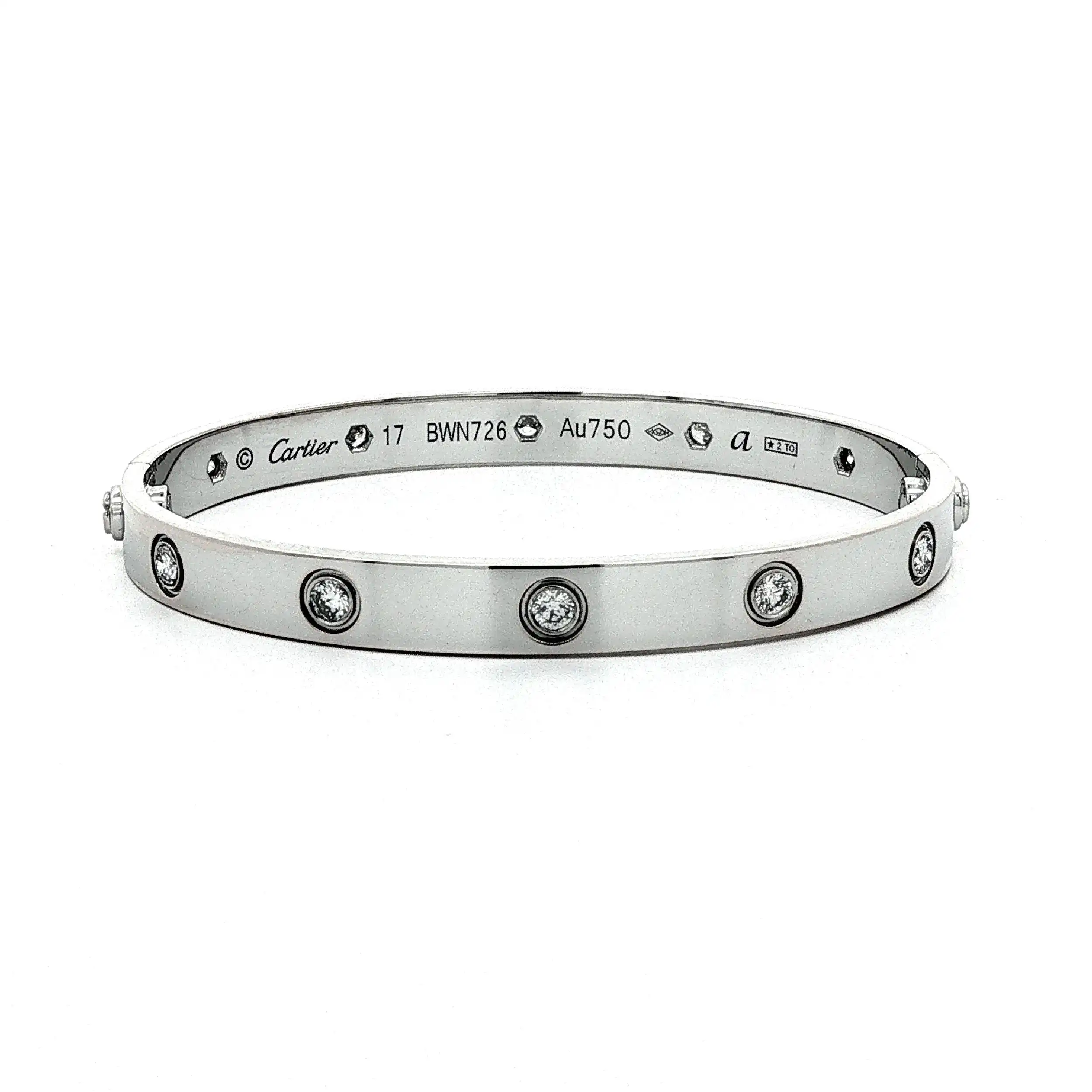 Armreif Weißgold Cartier LOVE mit Brillanten