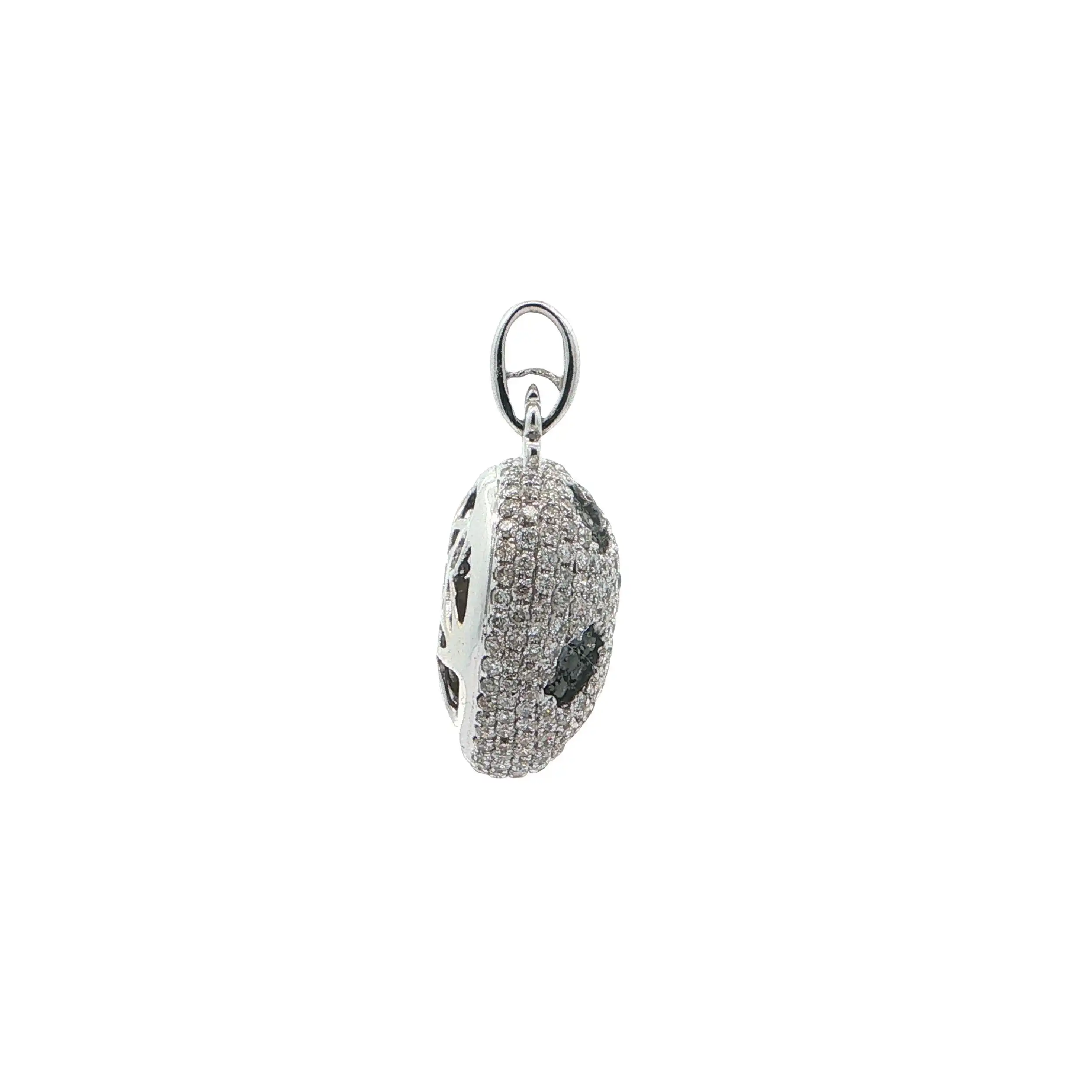 Anhänger Weißgold Herz mit Brillanten & Fancy Diamonds