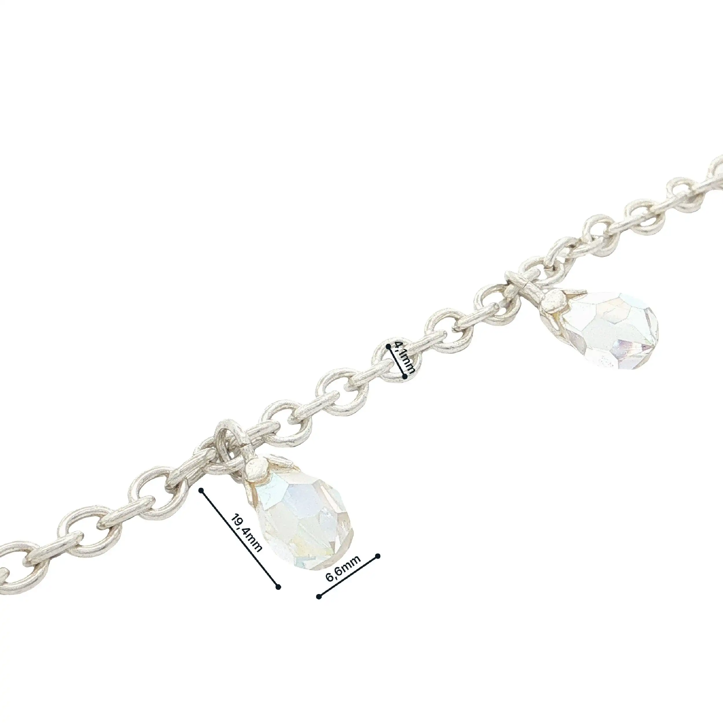 Armband Silber mit Aurora-Kristallen