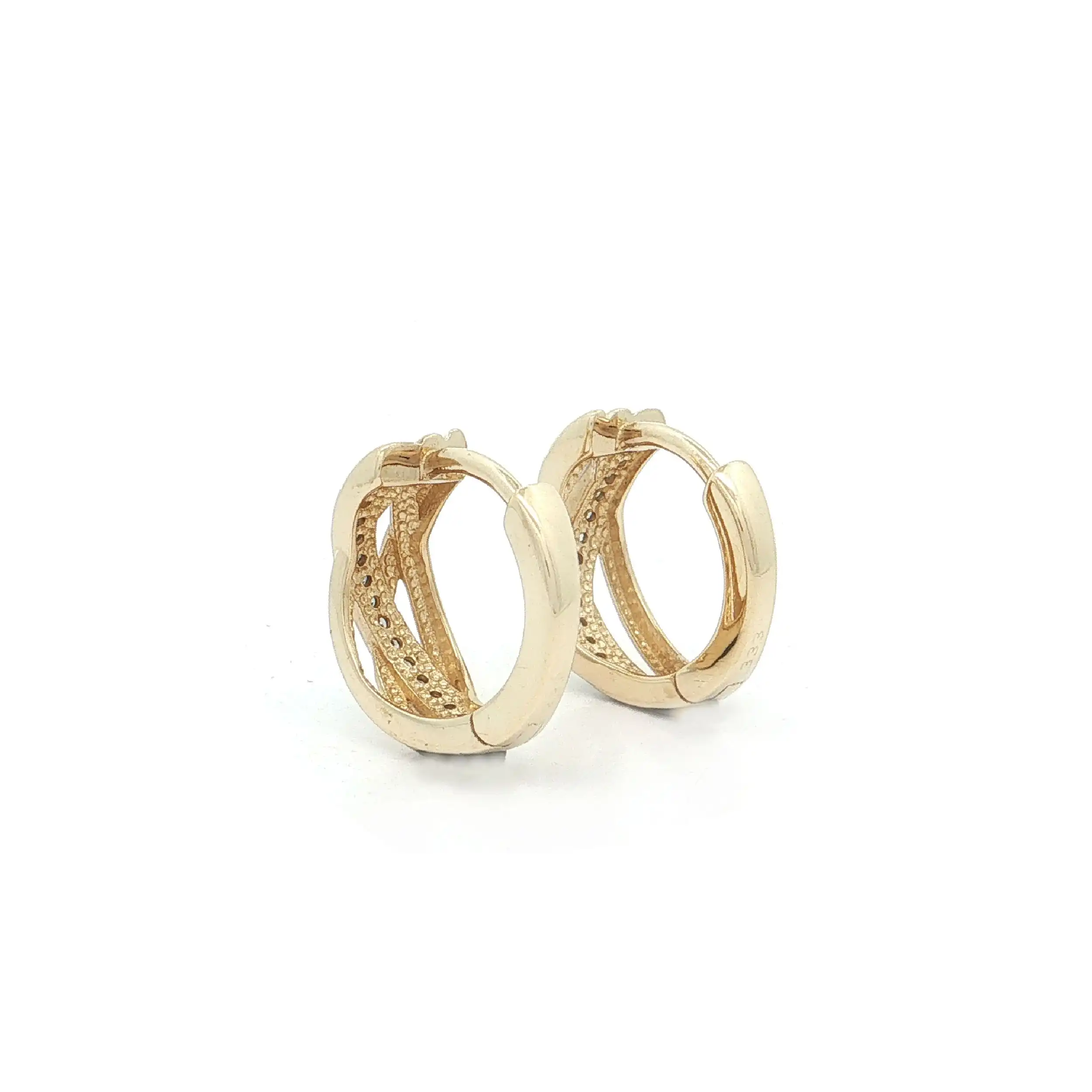 Creolen Gelbgold mit Zirkonia Creolen Gelbgold mit Zirkonia