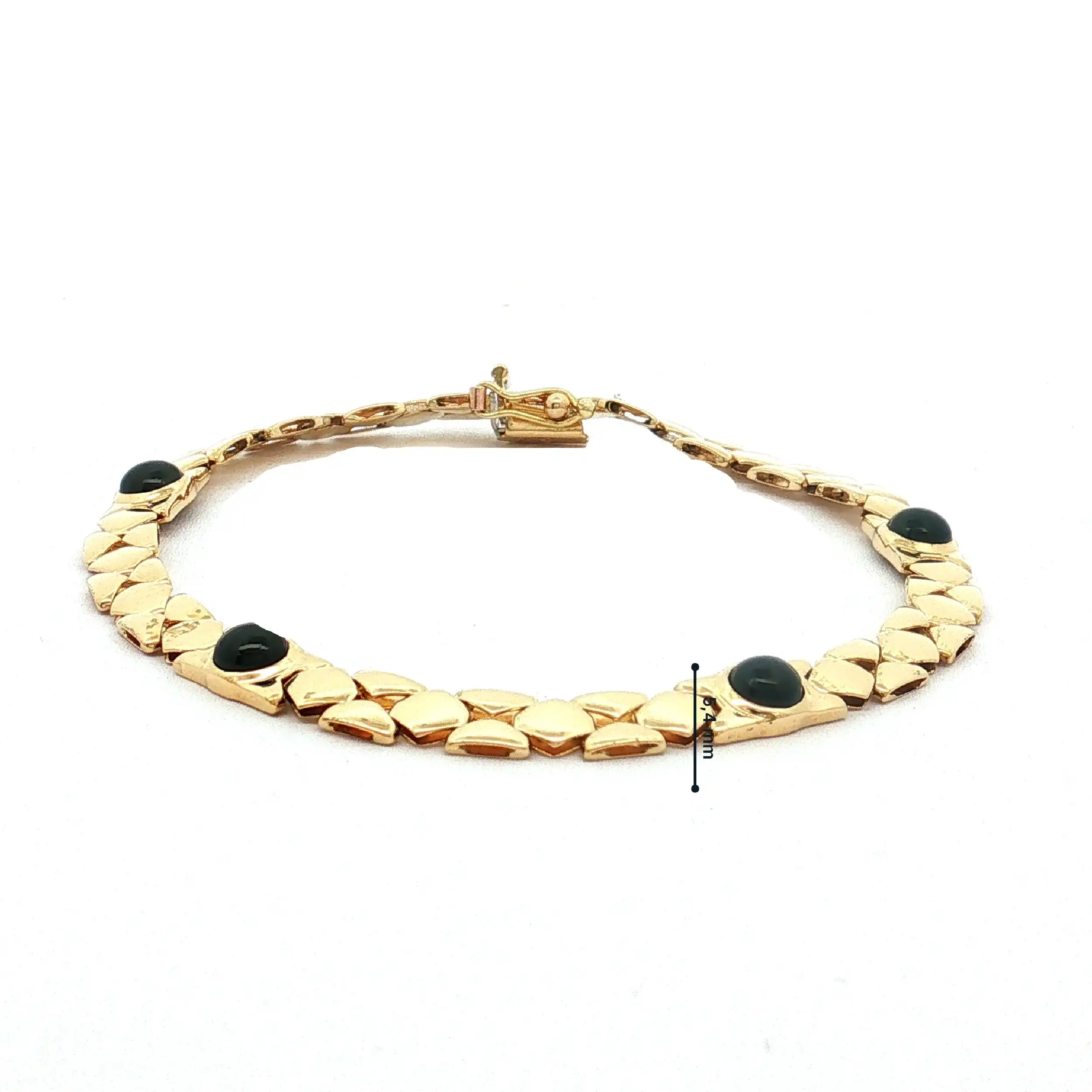 Armband Gelbgold mit Saphir Cabochon