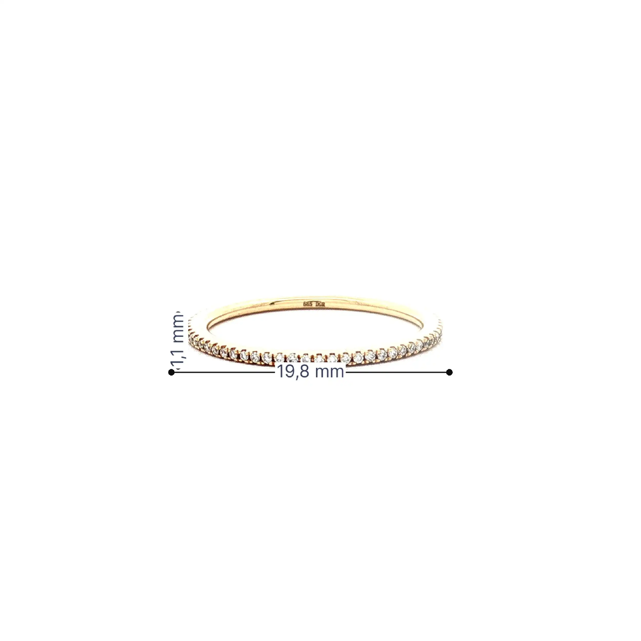 Memoryring Gelbgold mit Brillanten