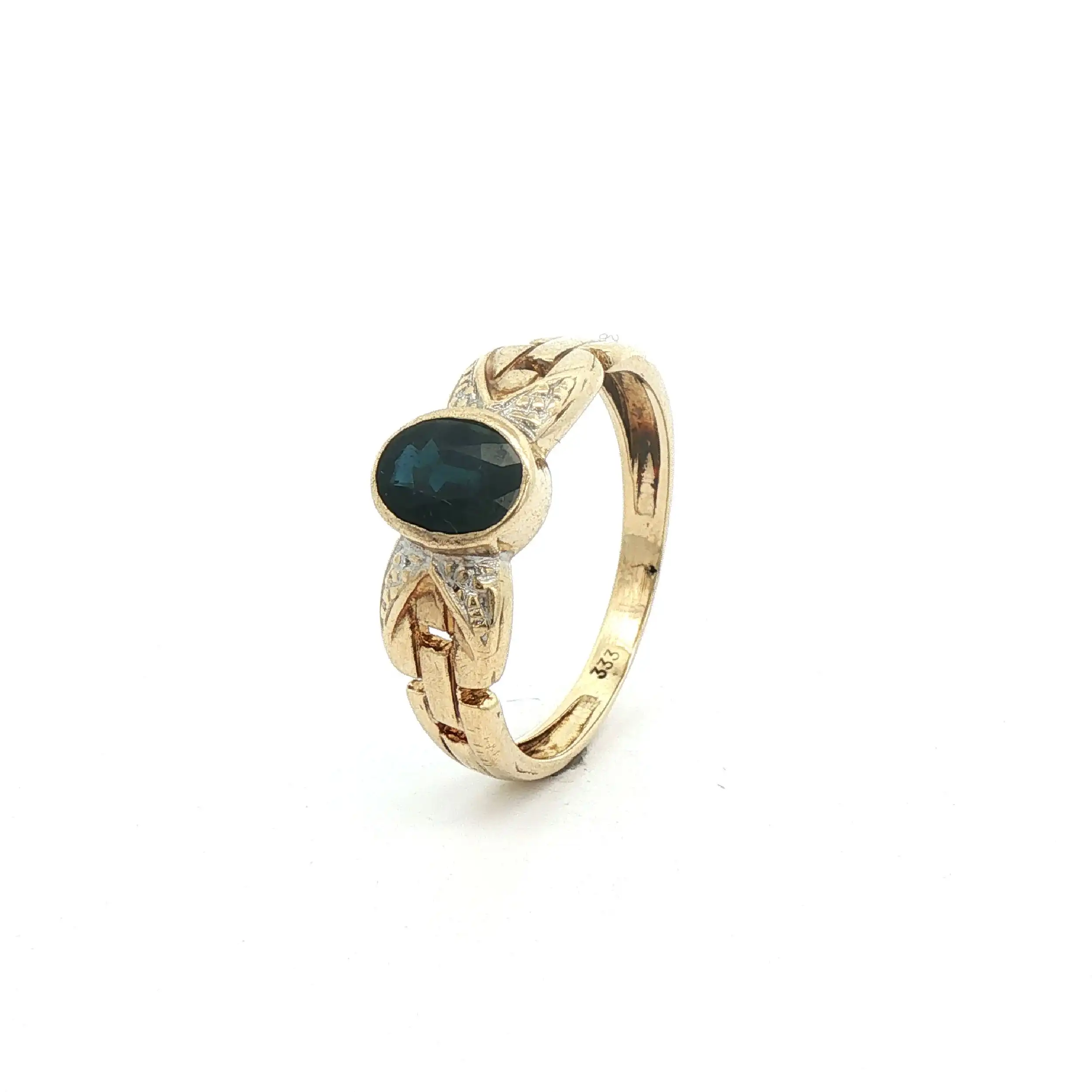 RIng Gelbgold mit blauen Stein