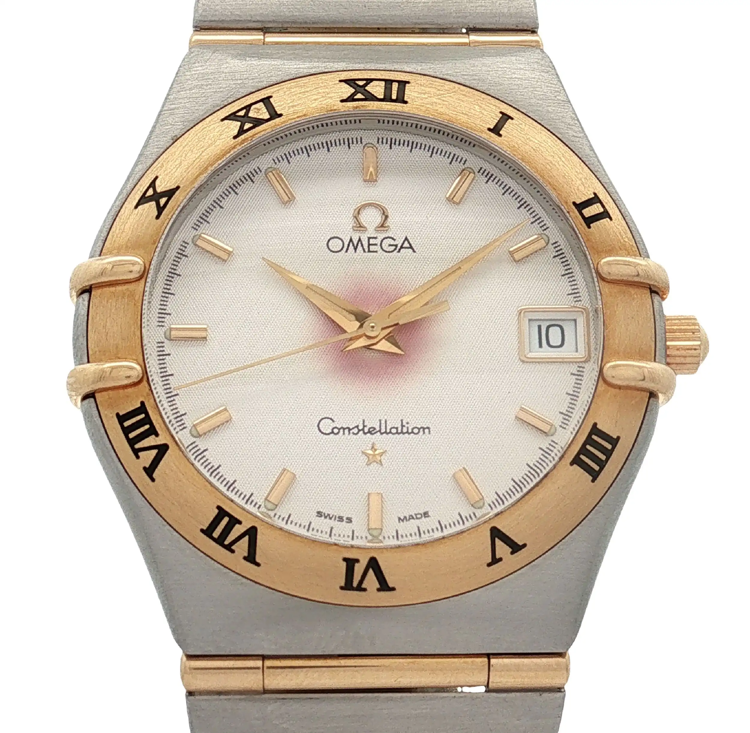 Herrenuhr Omega Constellation Quarz Zifferblatt angelaufen