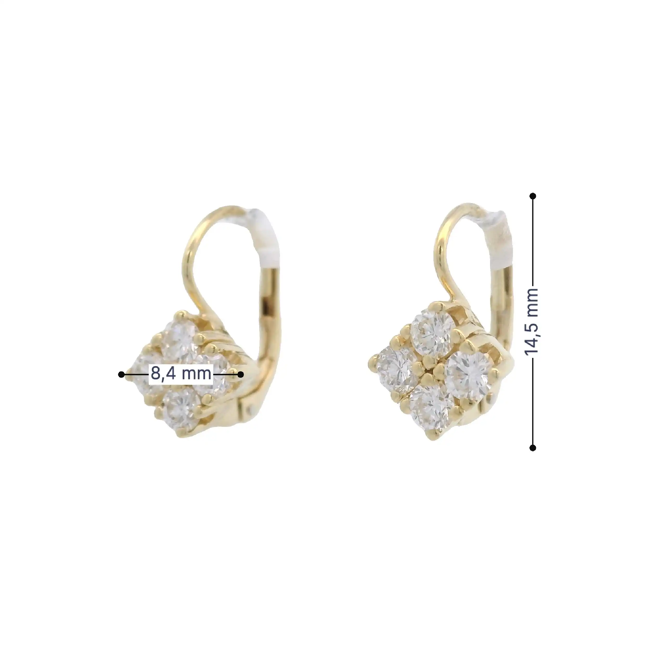 Ohrringe Gelbgold mit Brillanten Ohrringe Gelbgold mit Brillanten