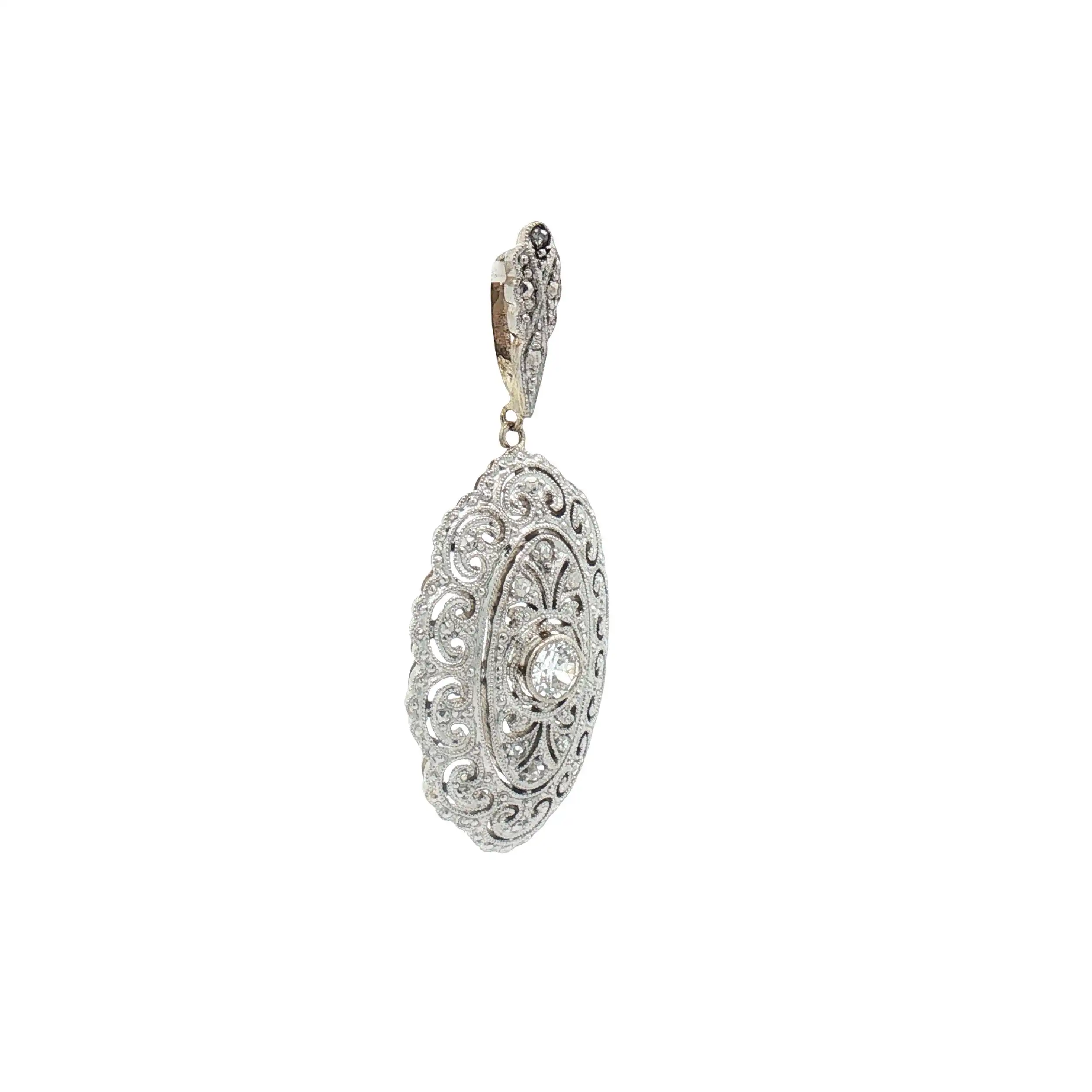 Anhänger Weißgold mit Brillanten und Diamanten Anhänger Weißgold mit Brillanten und Diamanten