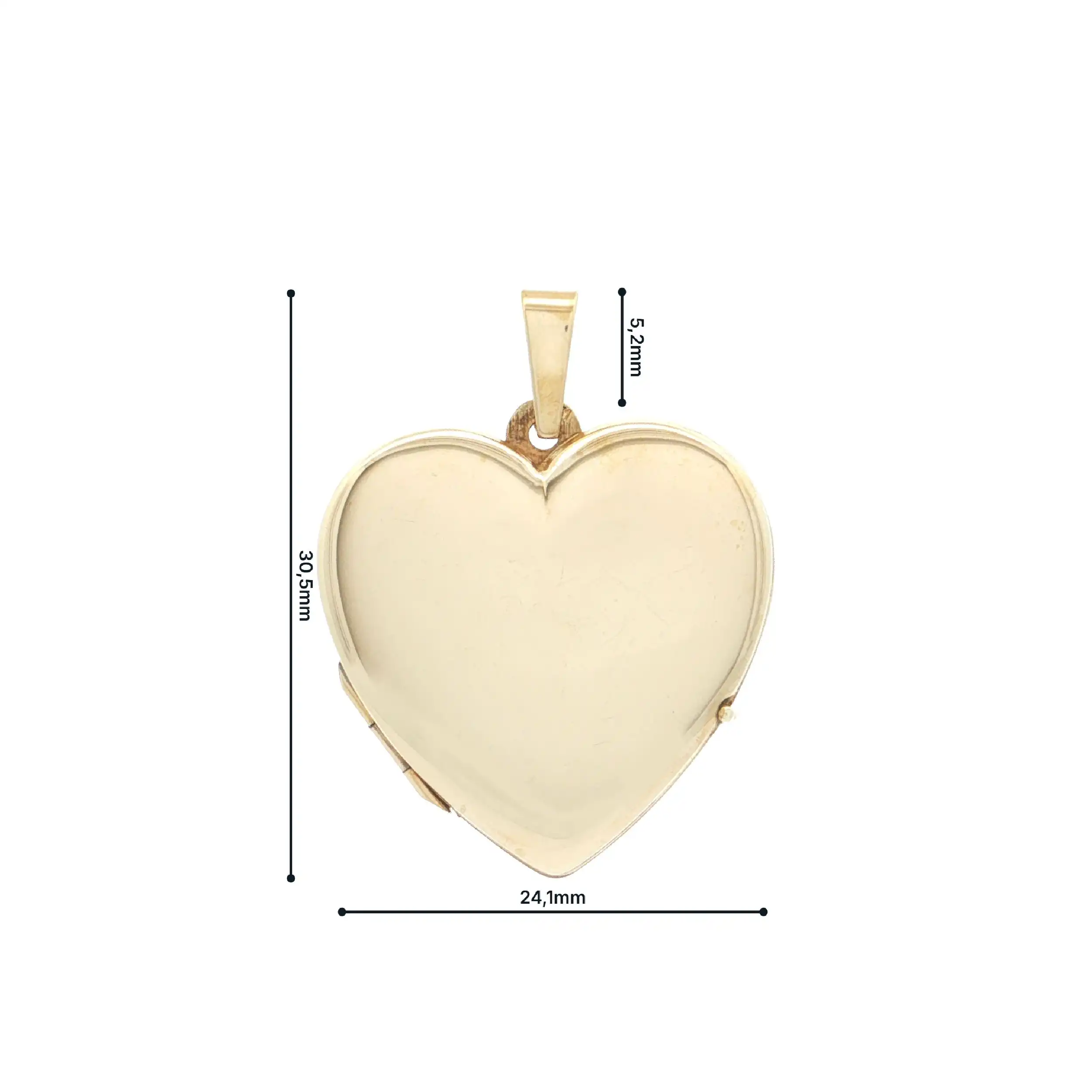 Herzmedaillon Gelbgold