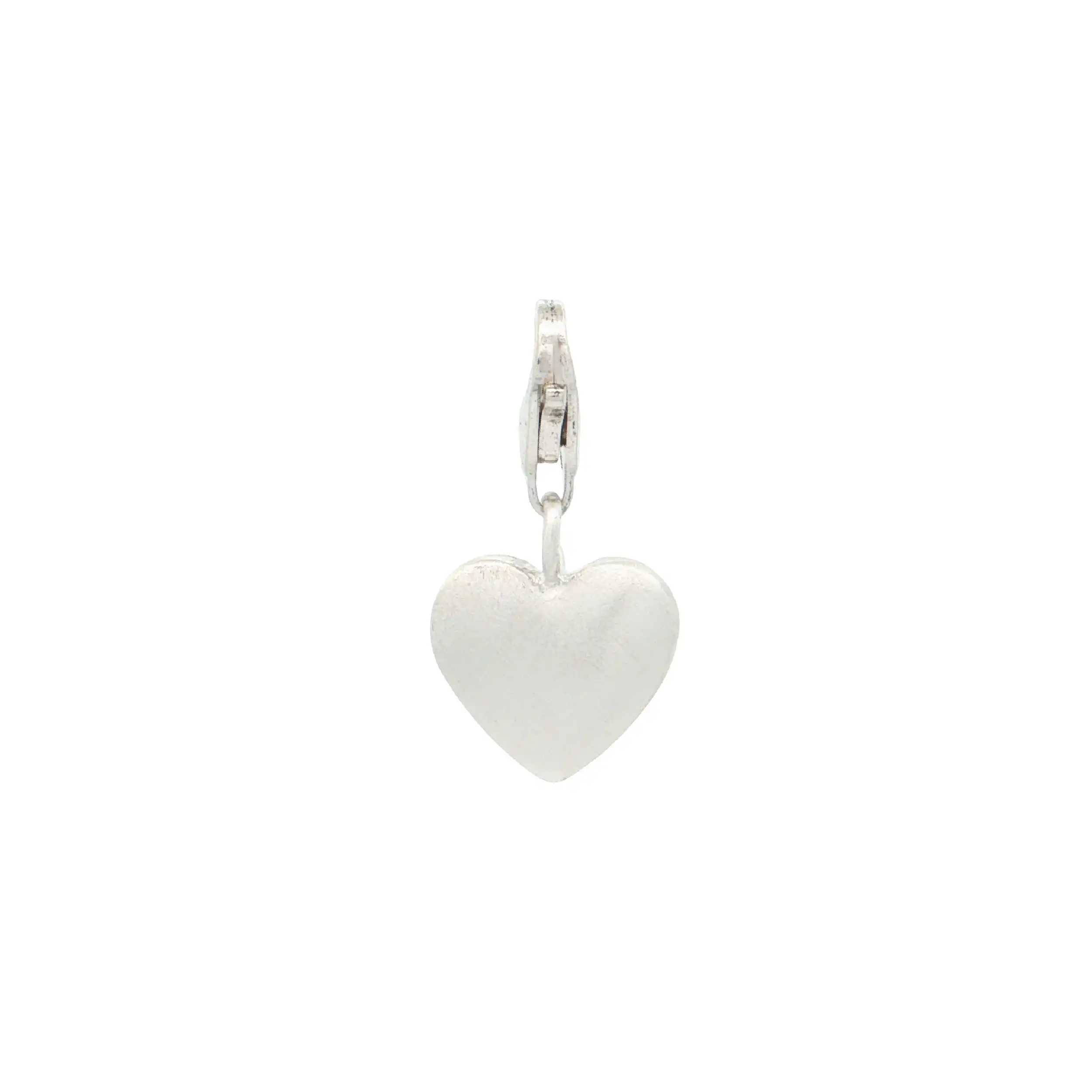 Anhänger Charm Silber Herz mattiert
