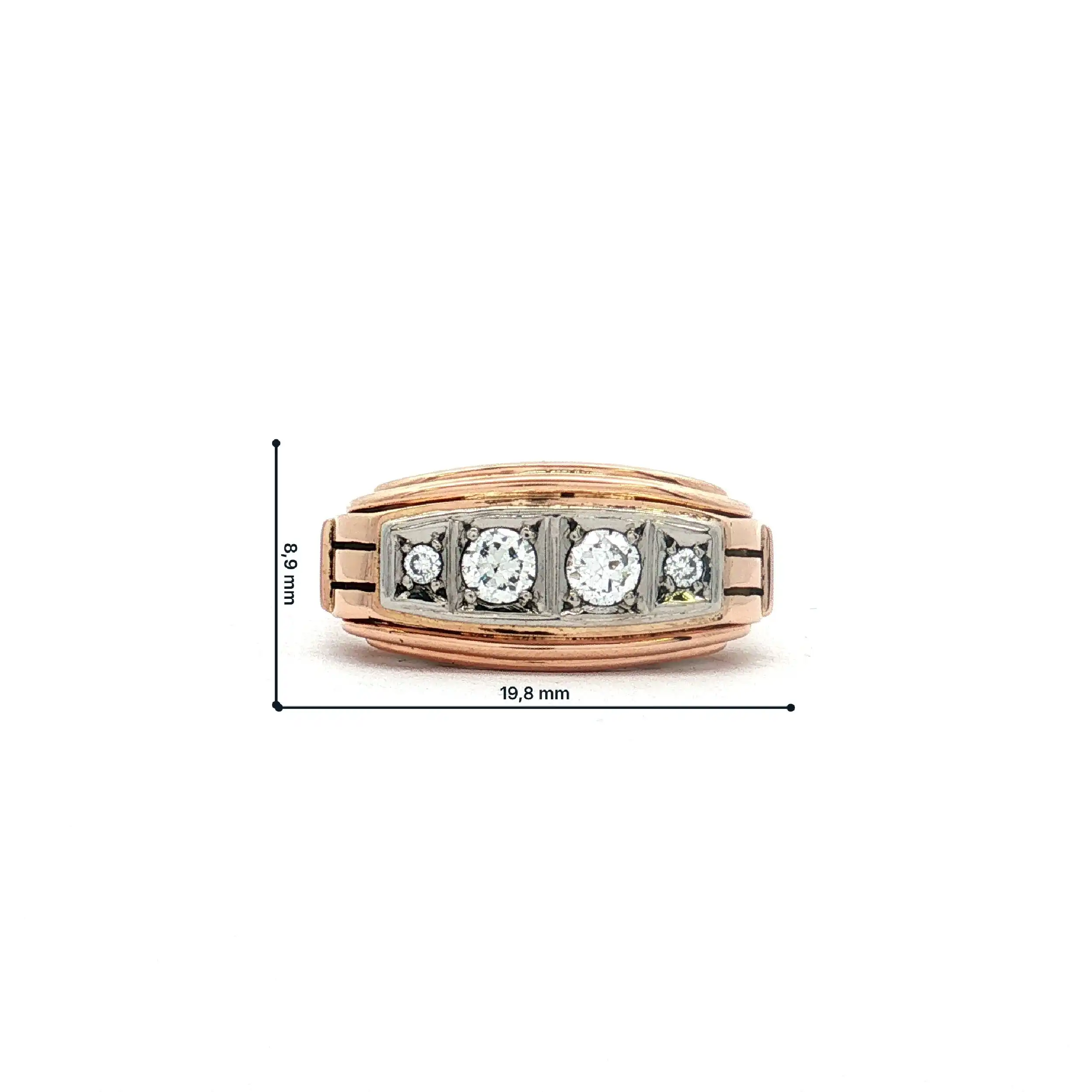 Ring Bicolor mit Brillanten