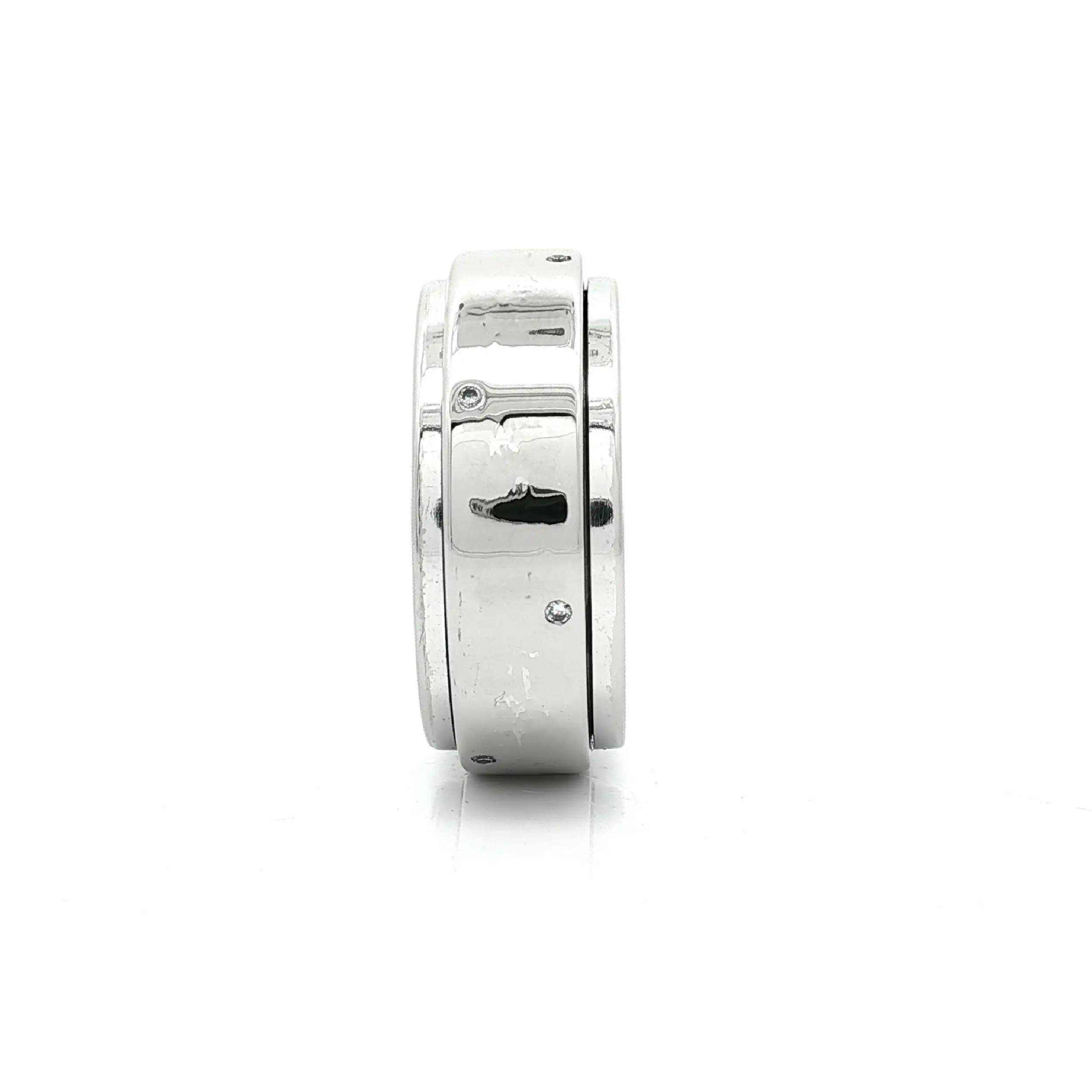 Ring Weißgold Drehbar mit Brillanten