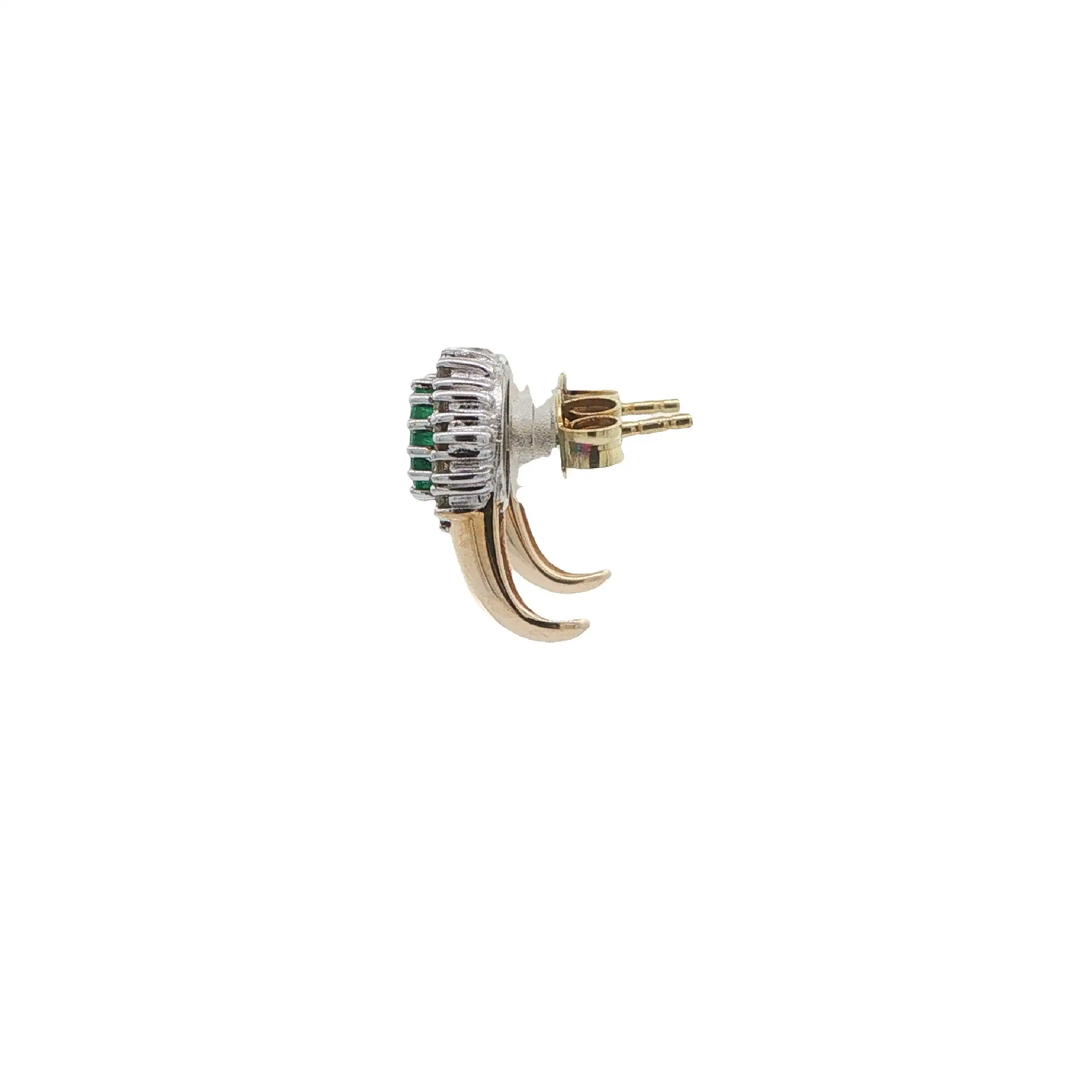 Ohrstecker Bicolor mit Smaragd & Brillanten