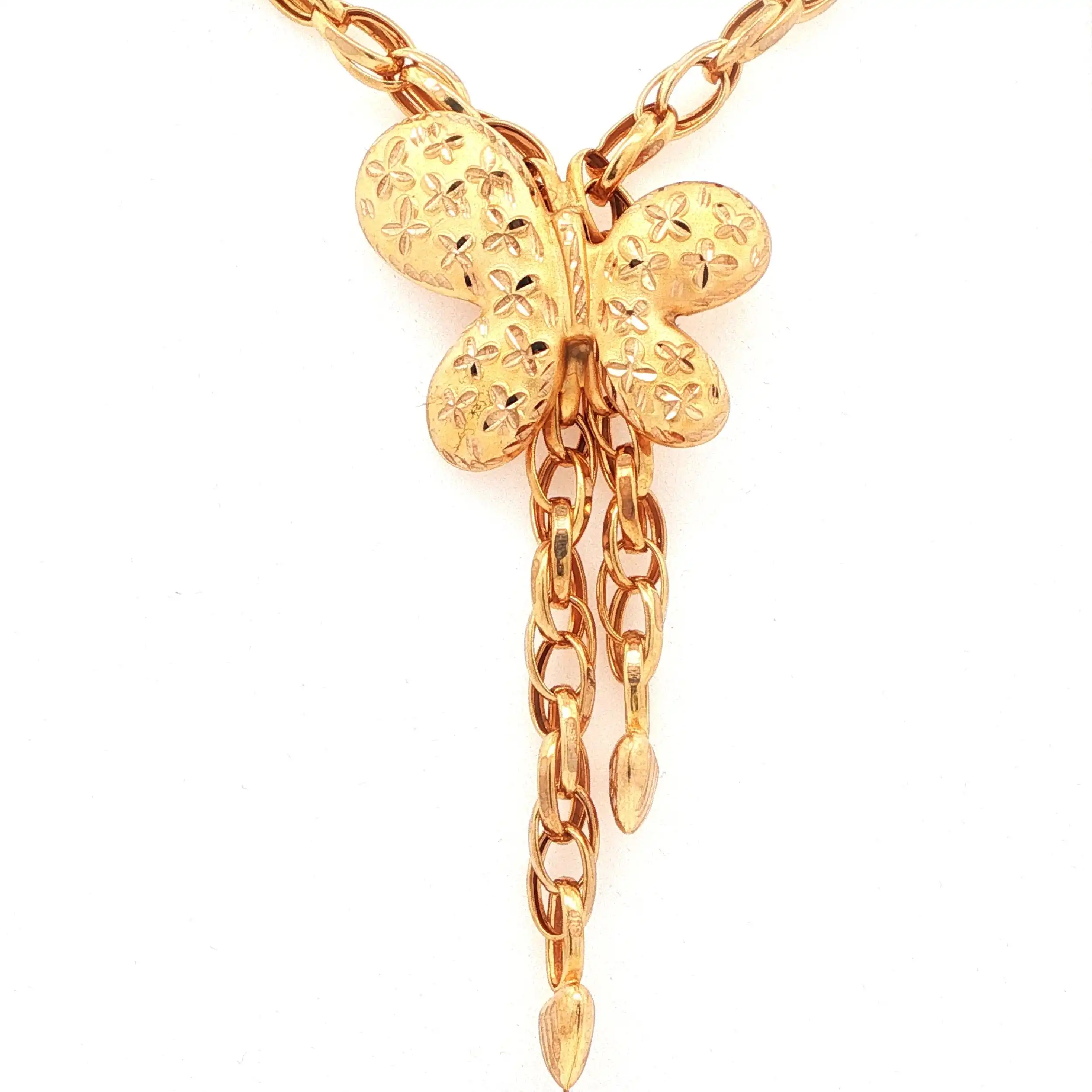 Collier Gelbgold mit Schmetterling