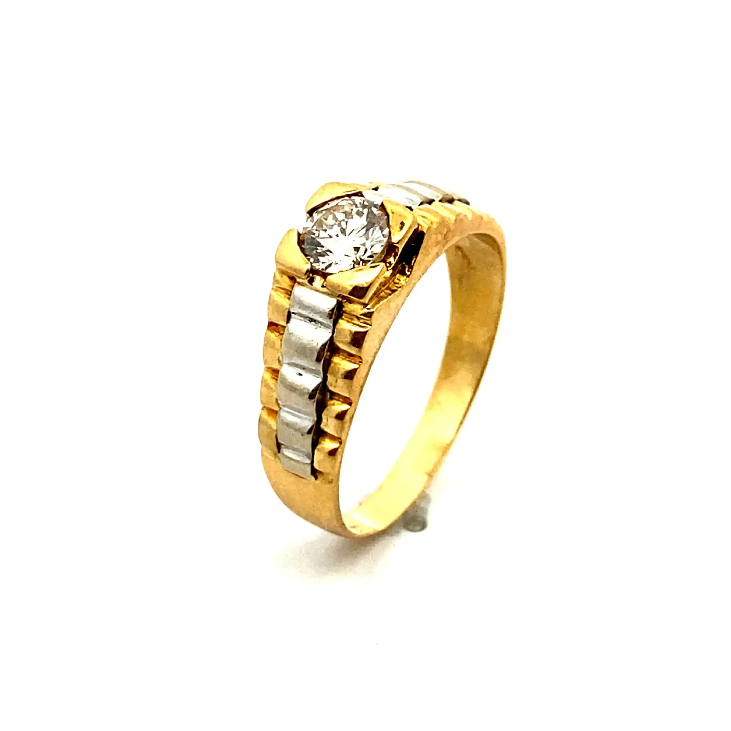 Solitärring Bicolor mit Brillant Solitärring Bicolor mit Brillant