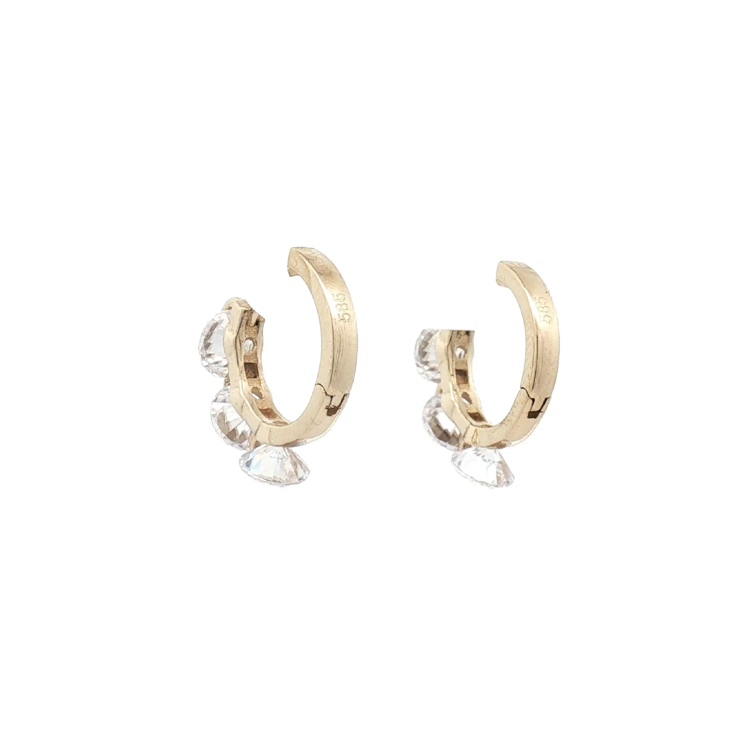 Creolen Gelbgold mit Zirkonia Creolen Gelbgold mit Zirkonia