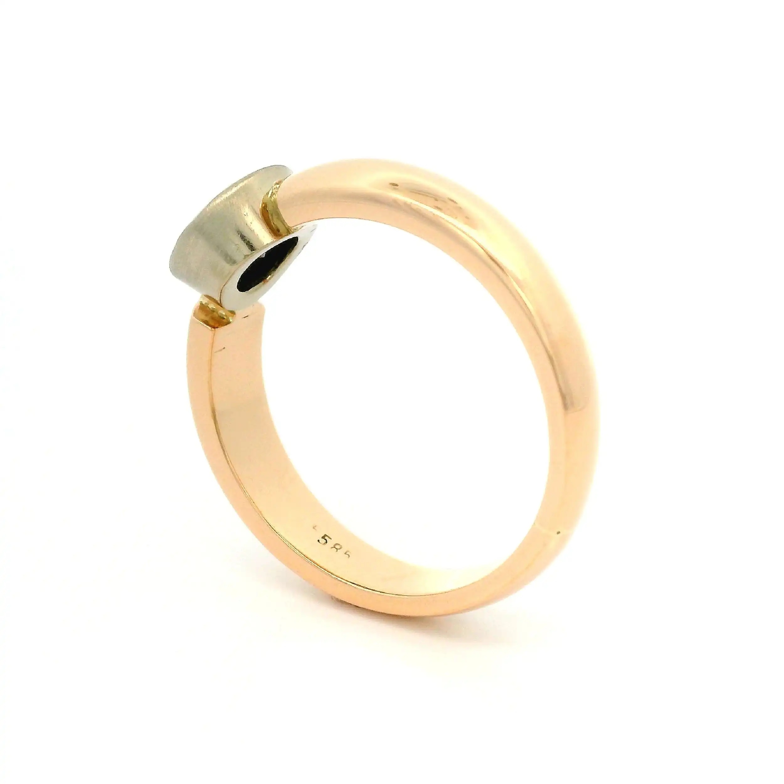 Solitärring Bicolor mit Brillant