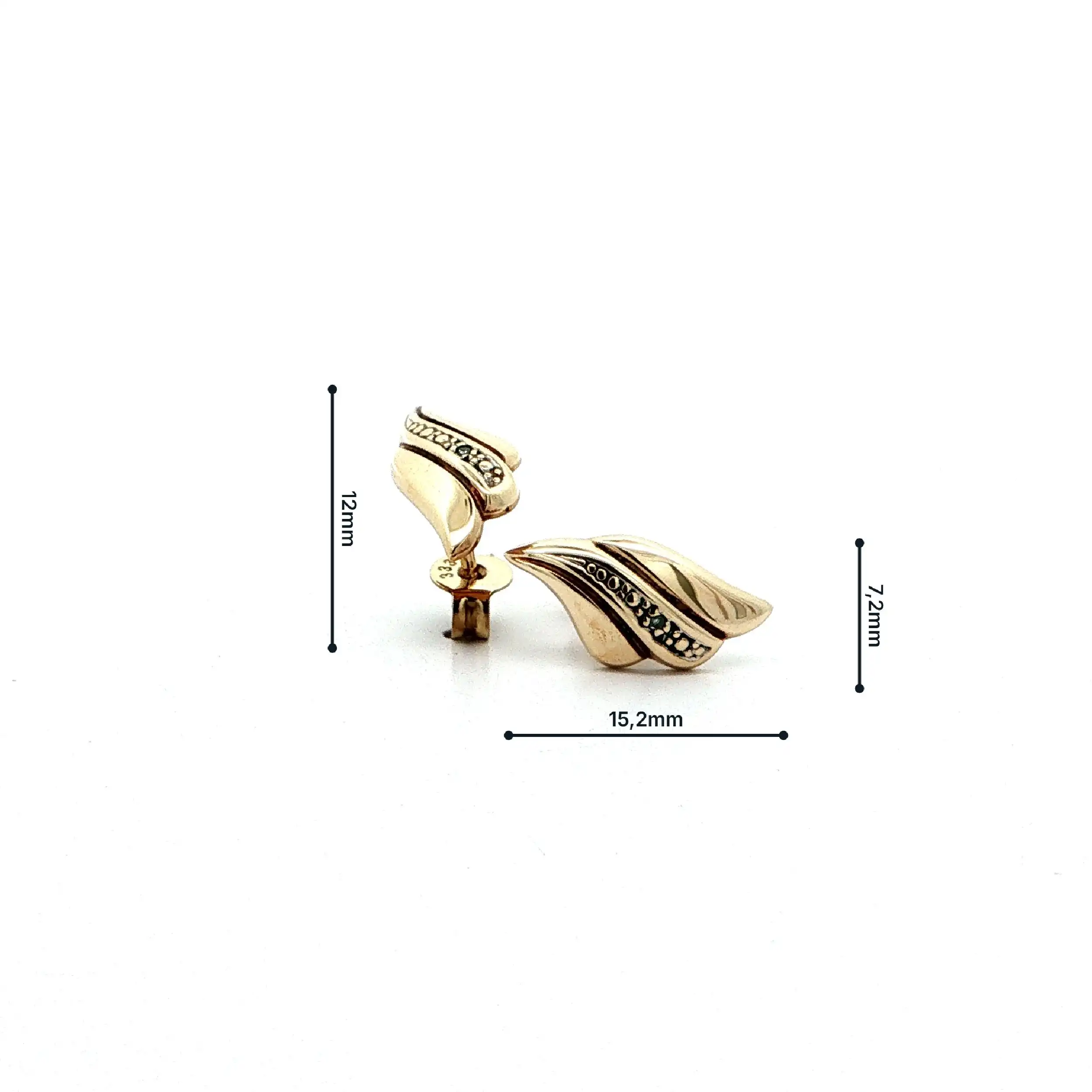 Ohrstecker Gelbgold mit Diamant