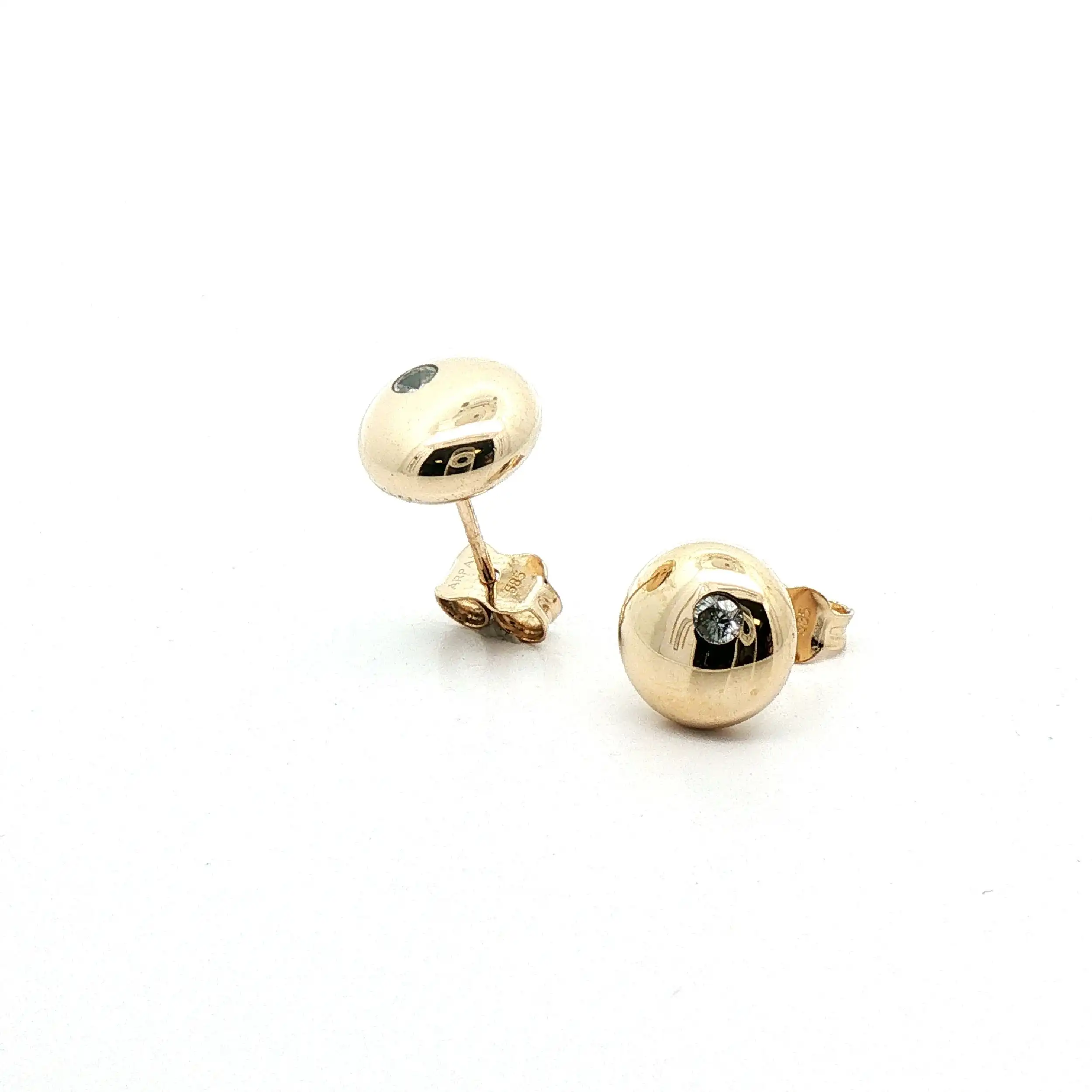 Ohrstecker Gelbgold mit Zirkonia