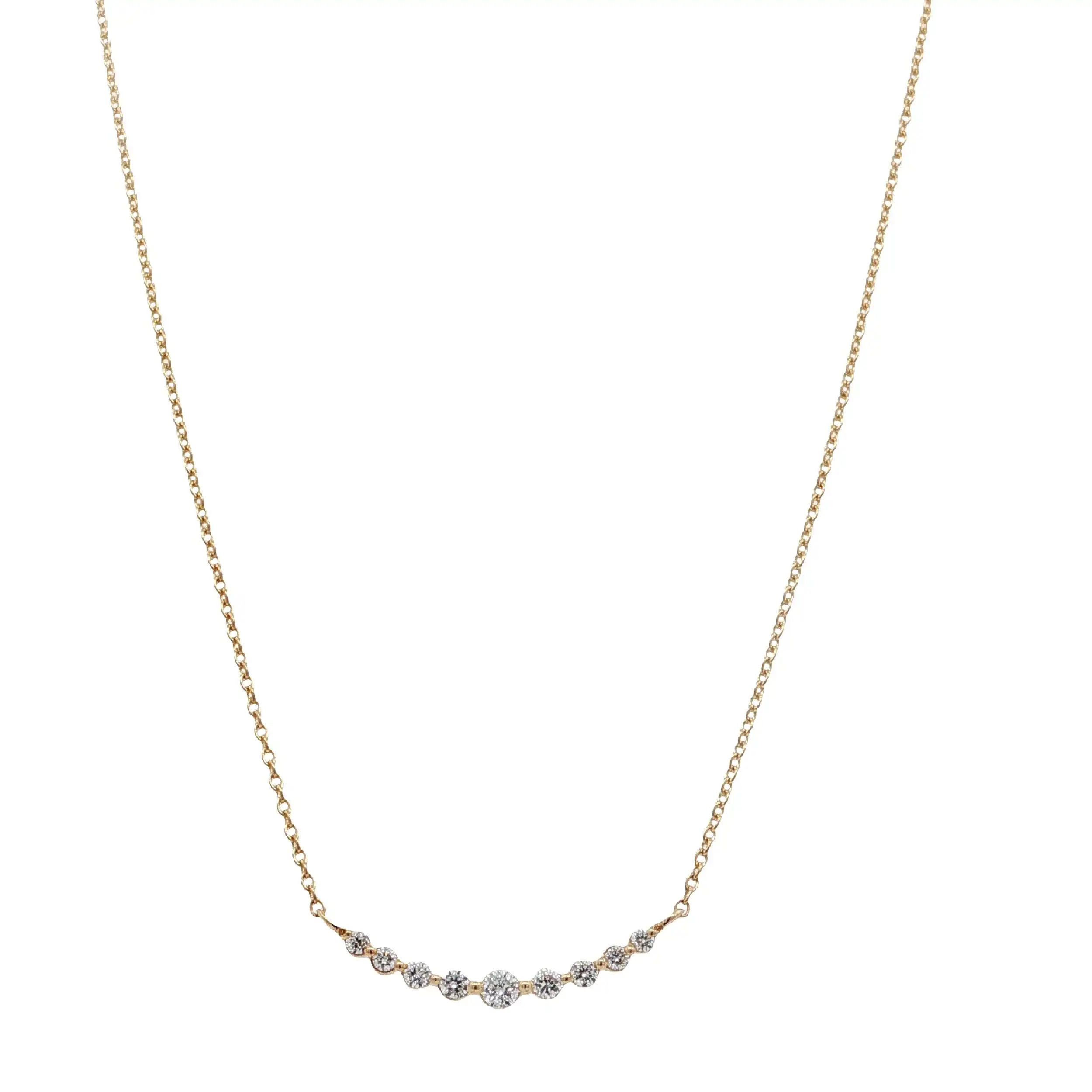 Collier Gelbgold mit Brillanten 0,04ct. + 0,12ct. TW/SI Collier Gelbgold mit Brillanten 0,04ct. + 0,12ct. TW/SI