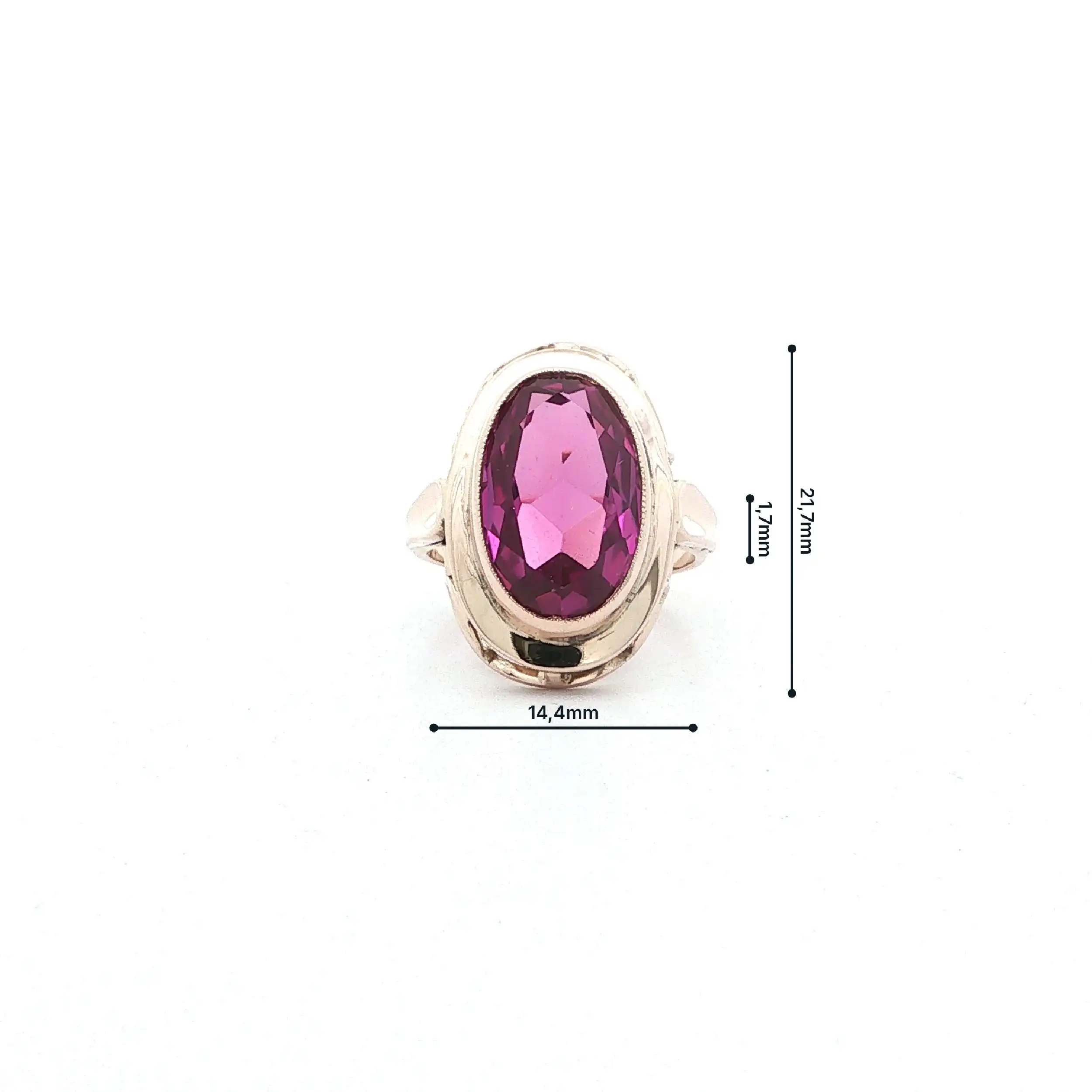 Ring Roségold mit pinkem Korund