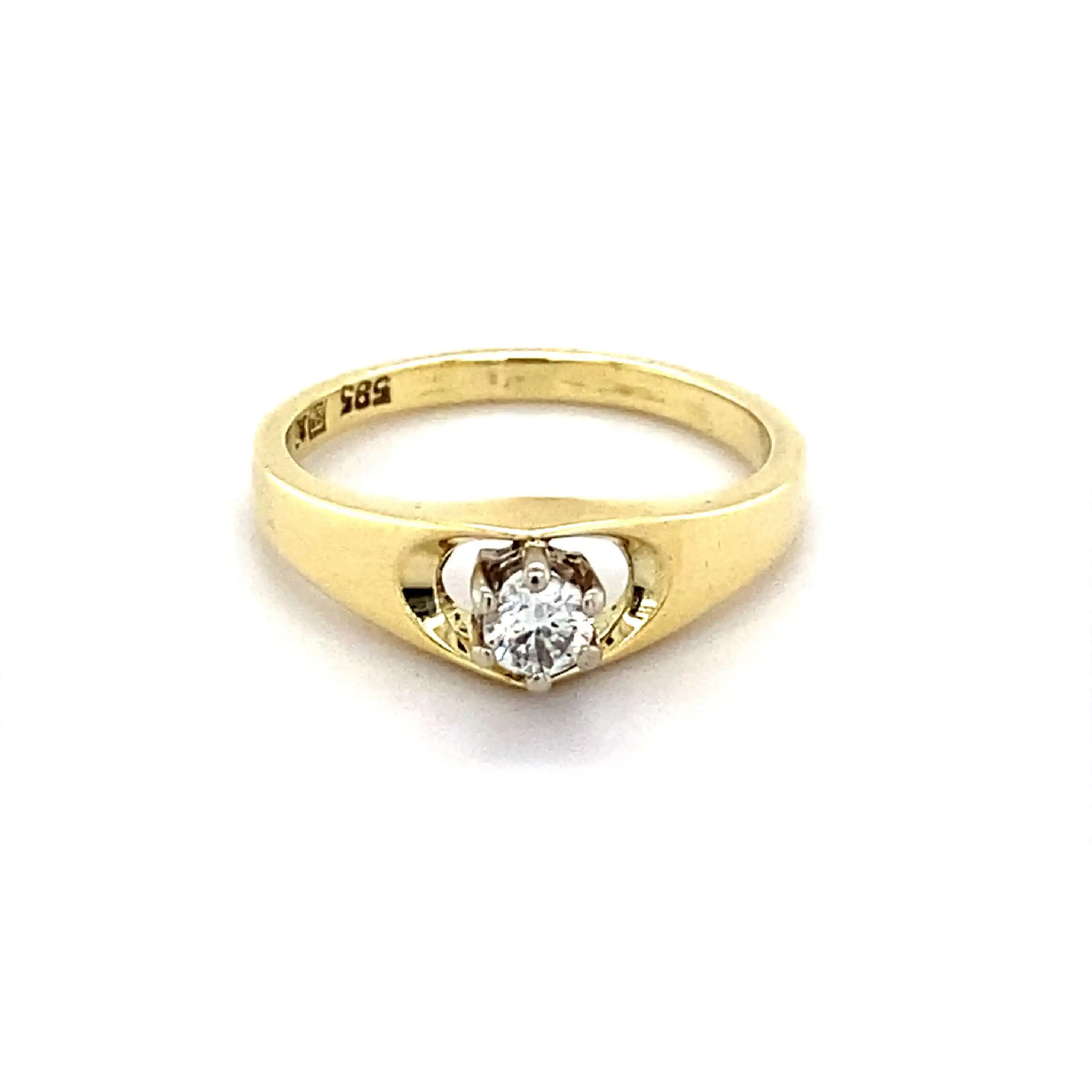 Ring Bicolor mit Brillant Ring Bicolor mit Brillant