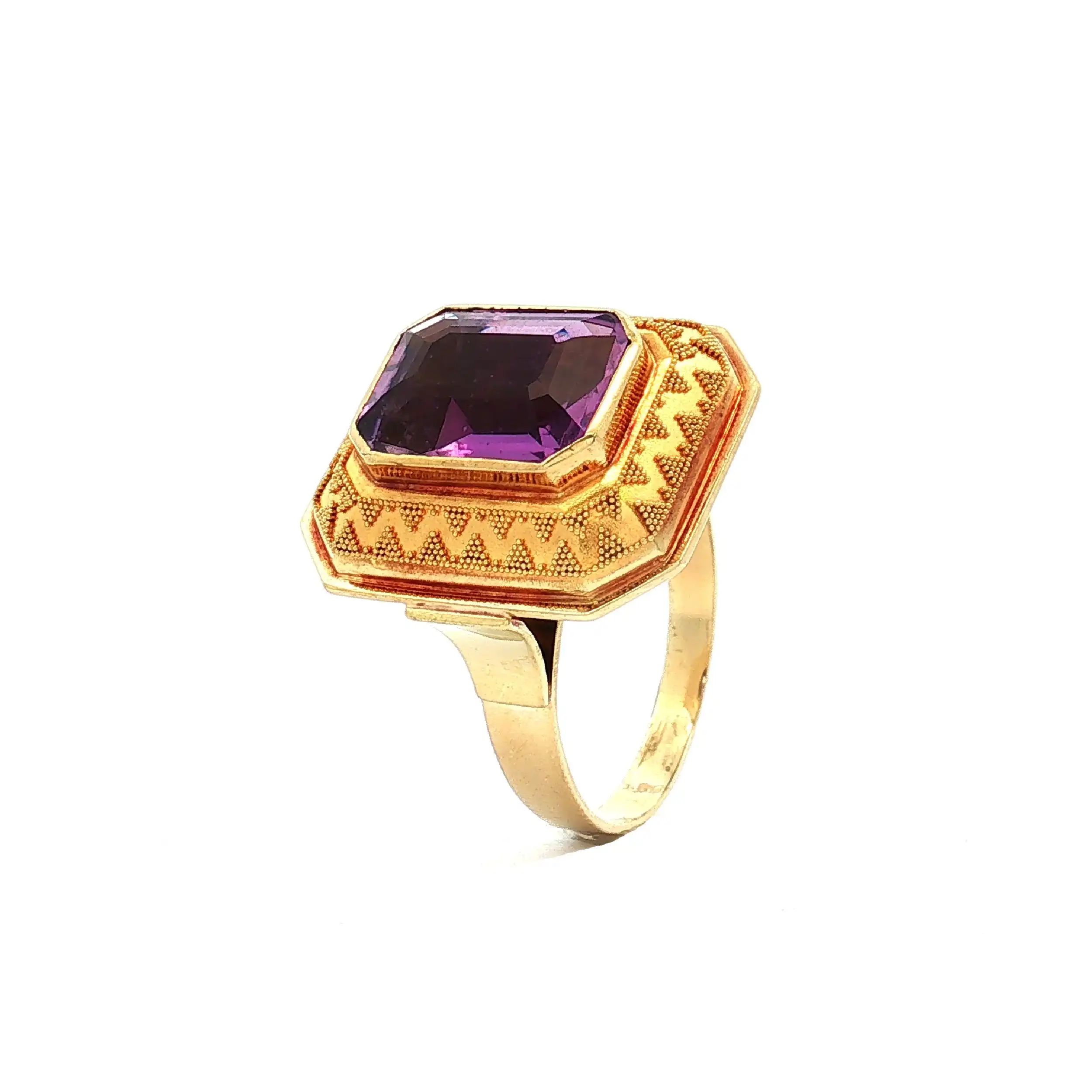 Ring Gelbgold mit Amethyst Ring Gelbgold mit Amethyst