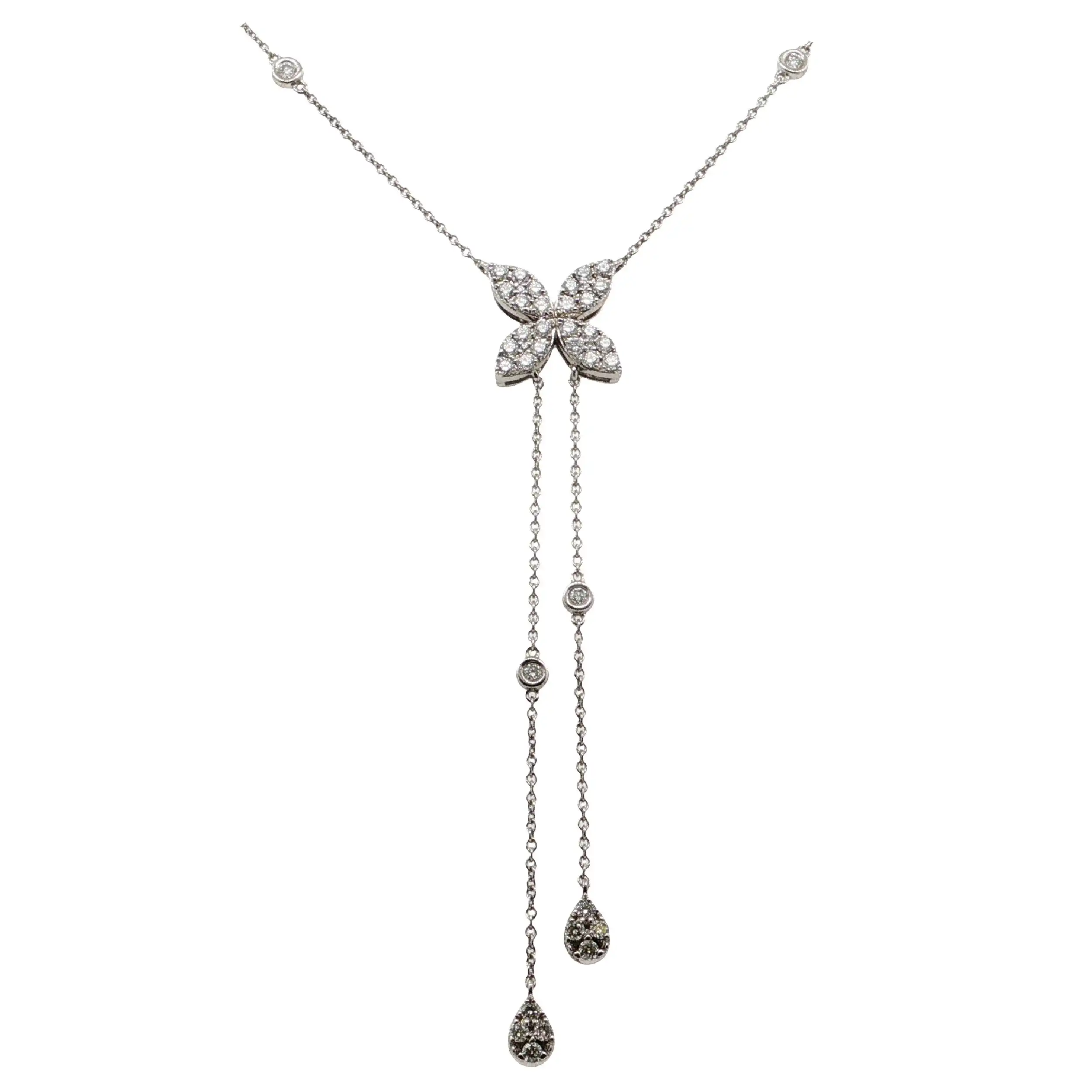 Collier Weißgold mit Brillanten 0,94ct. TW/SI