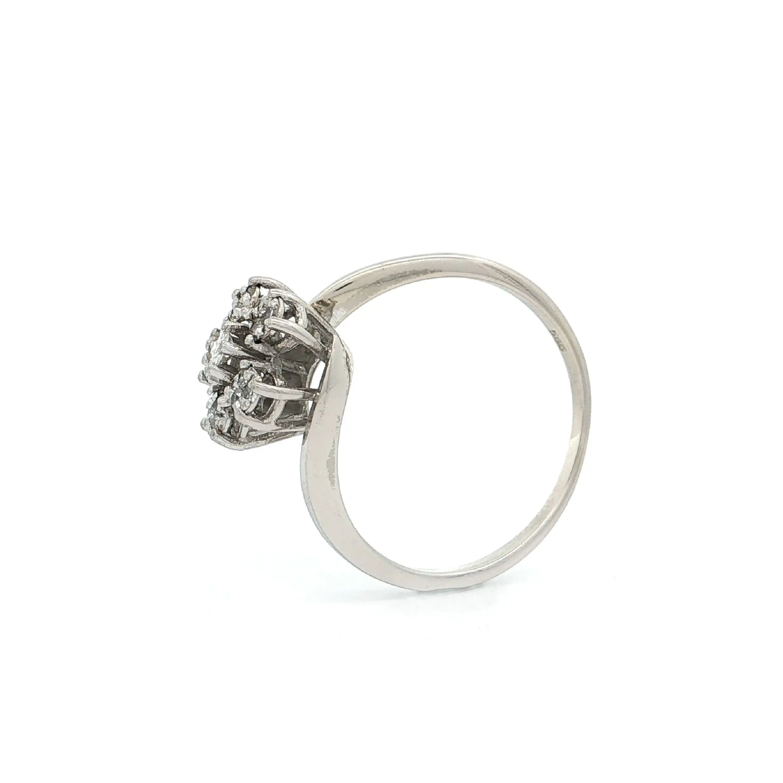 Ring Weißgold mit Brillant und Diamanten Ring Weißgold mit Brillant und Diamanten