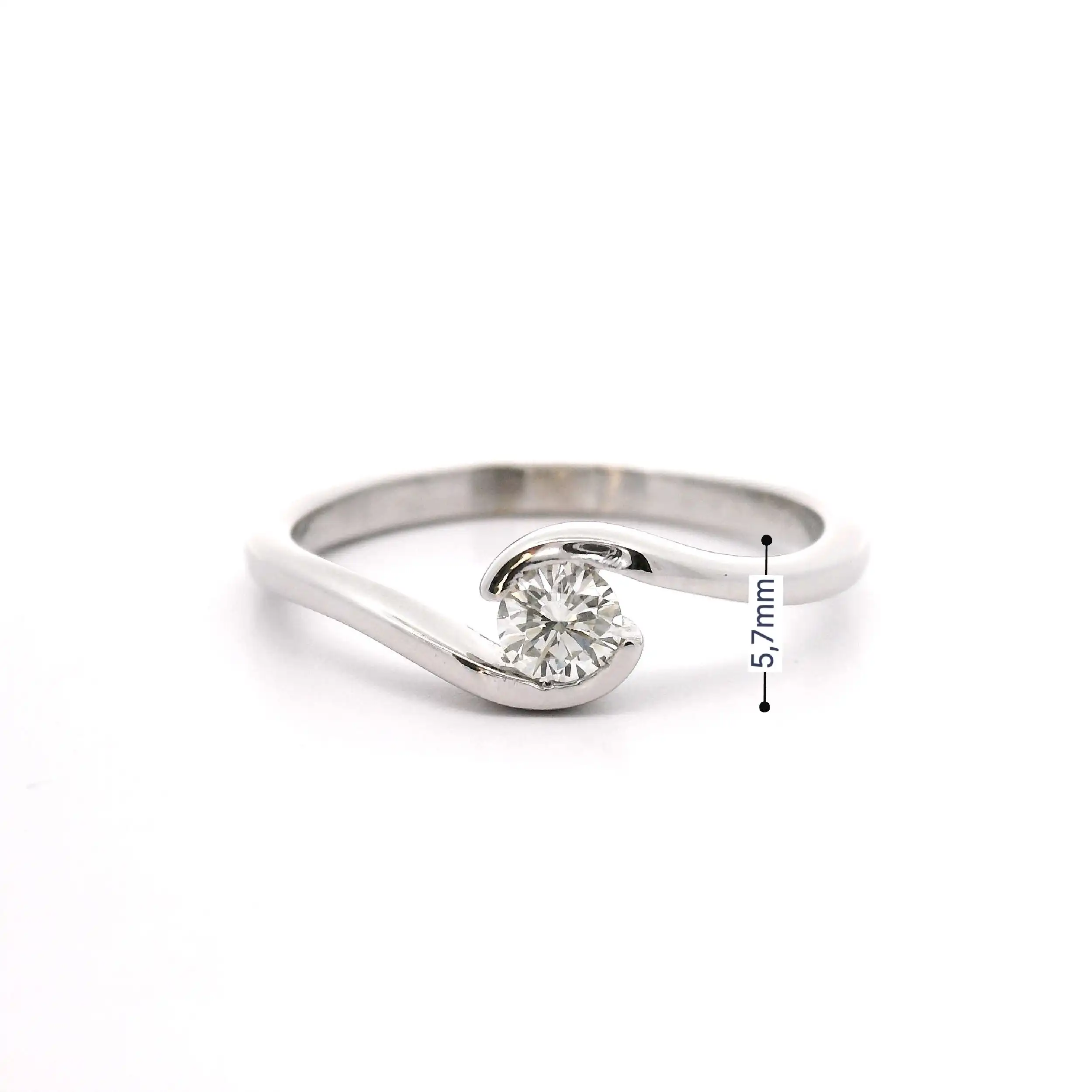 Ring Weißgold mit Brillant-Solitär Ring Weißgold mit Brillant-Solitär